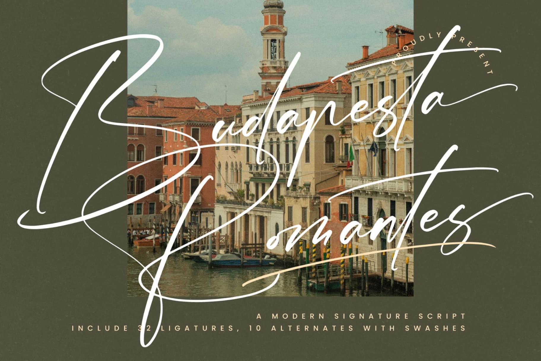 Preview of Budapesta Romantes – Modern Signature Script font