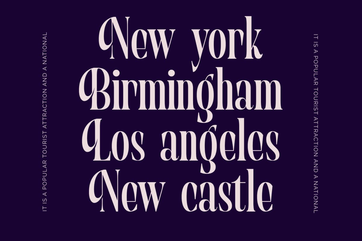 Begosta - Modern Display Font font preview 6