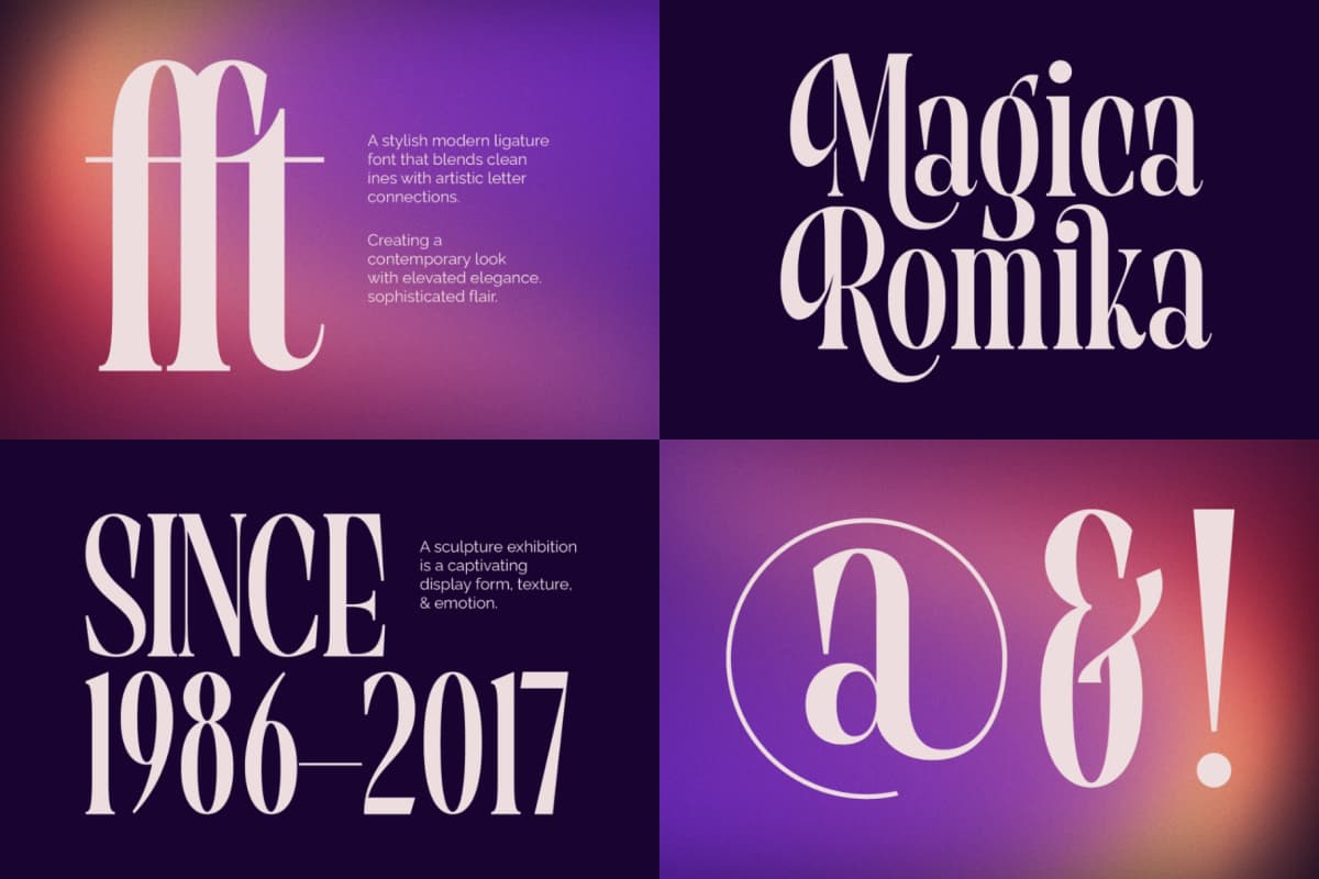 Begosta - Modern Display Font font preview 12