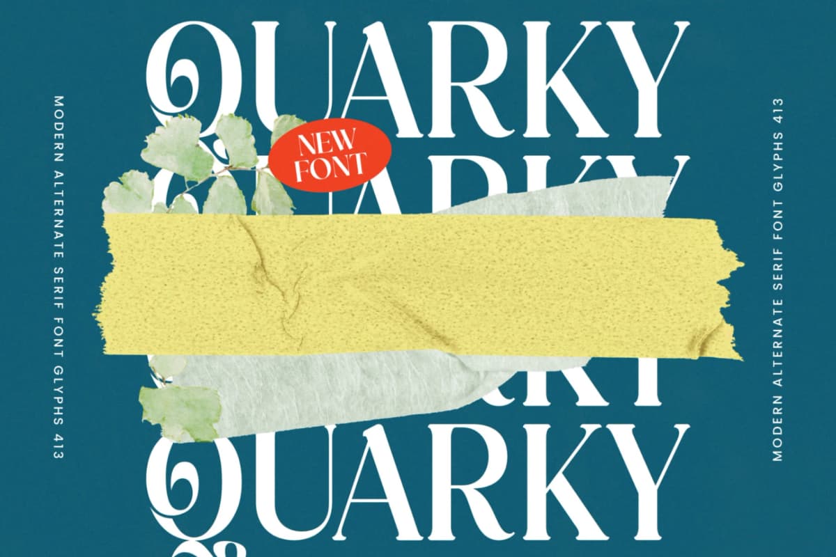 Quarky Kitchen - Modern Alternate Serif Font font preview 4