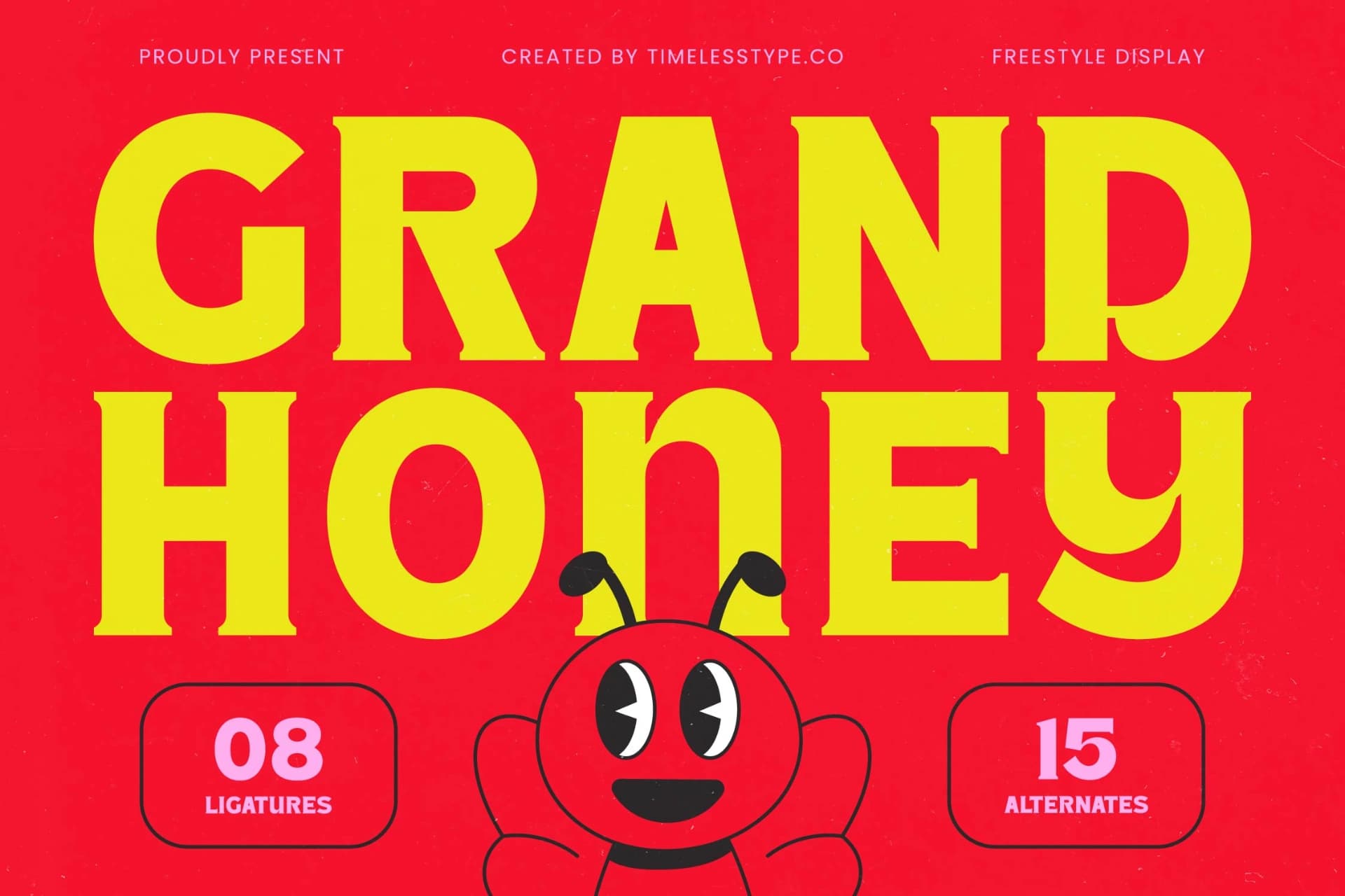 Preview of Grand Honey - Freestyle Display Font font