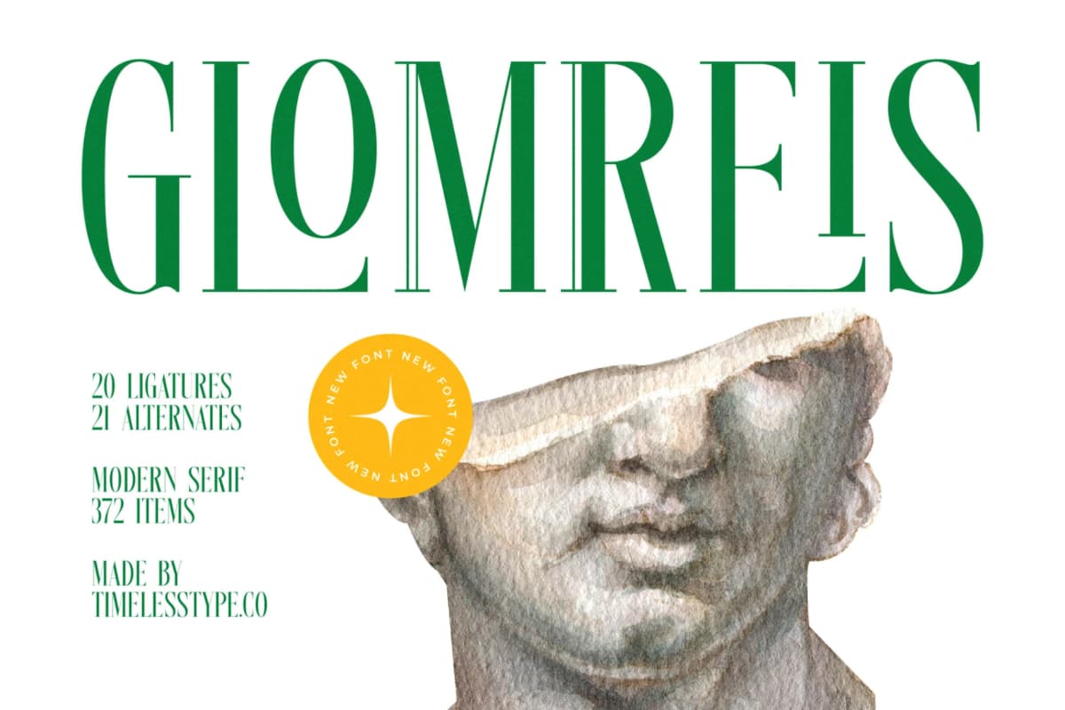Glomreis - Modern Serif Font font preview 1