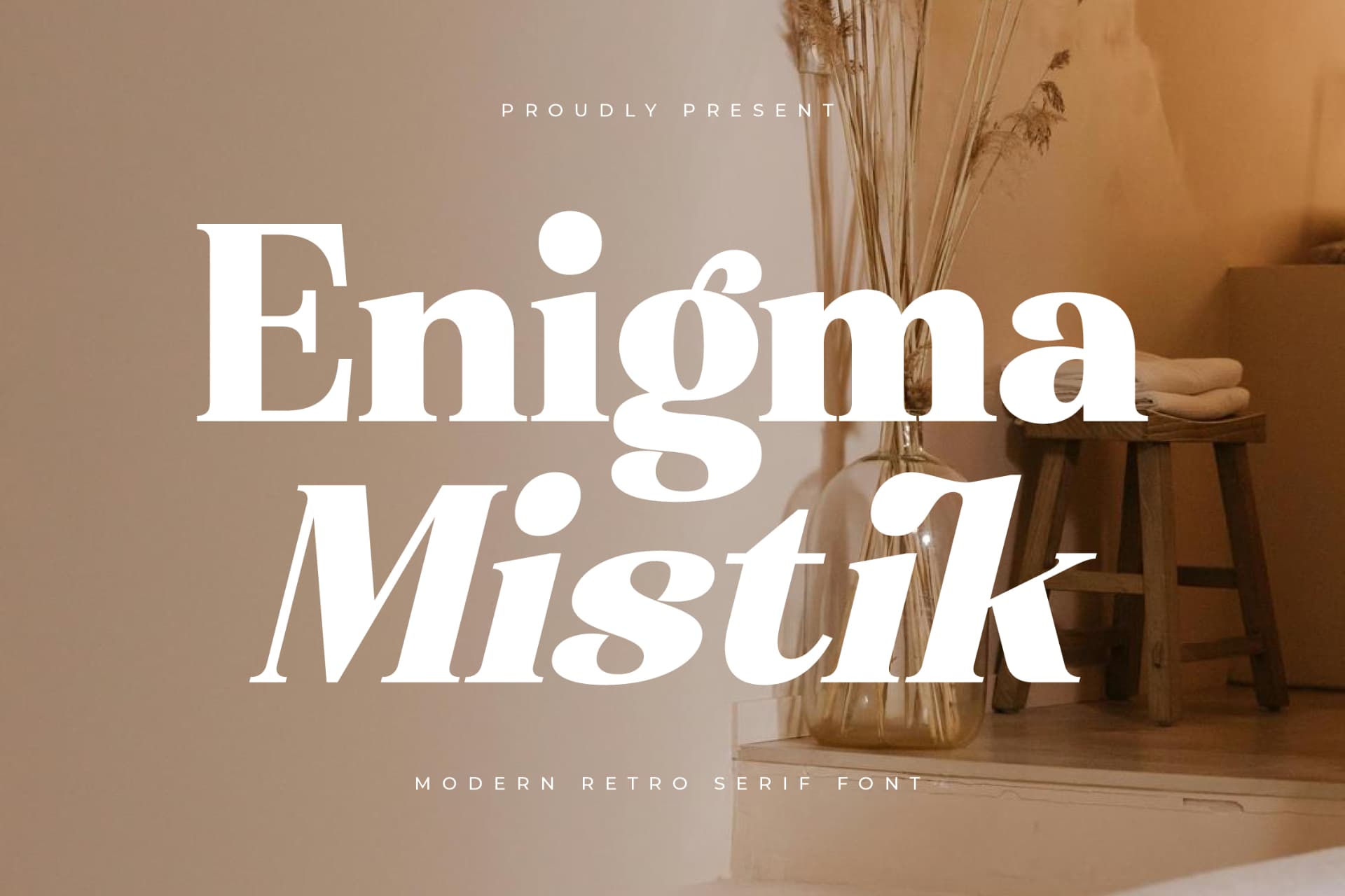 Preview of Enigma Mistik – Modern Retro Serif Font font