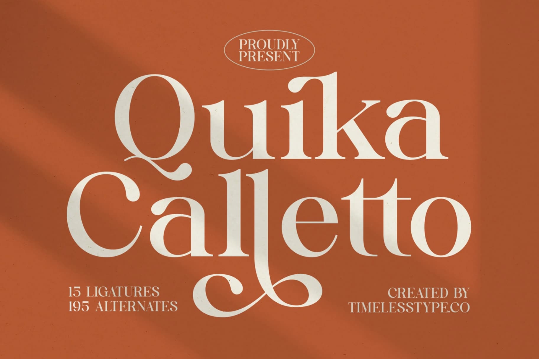 Preview of Quika Calletto - Modern Serif Font font