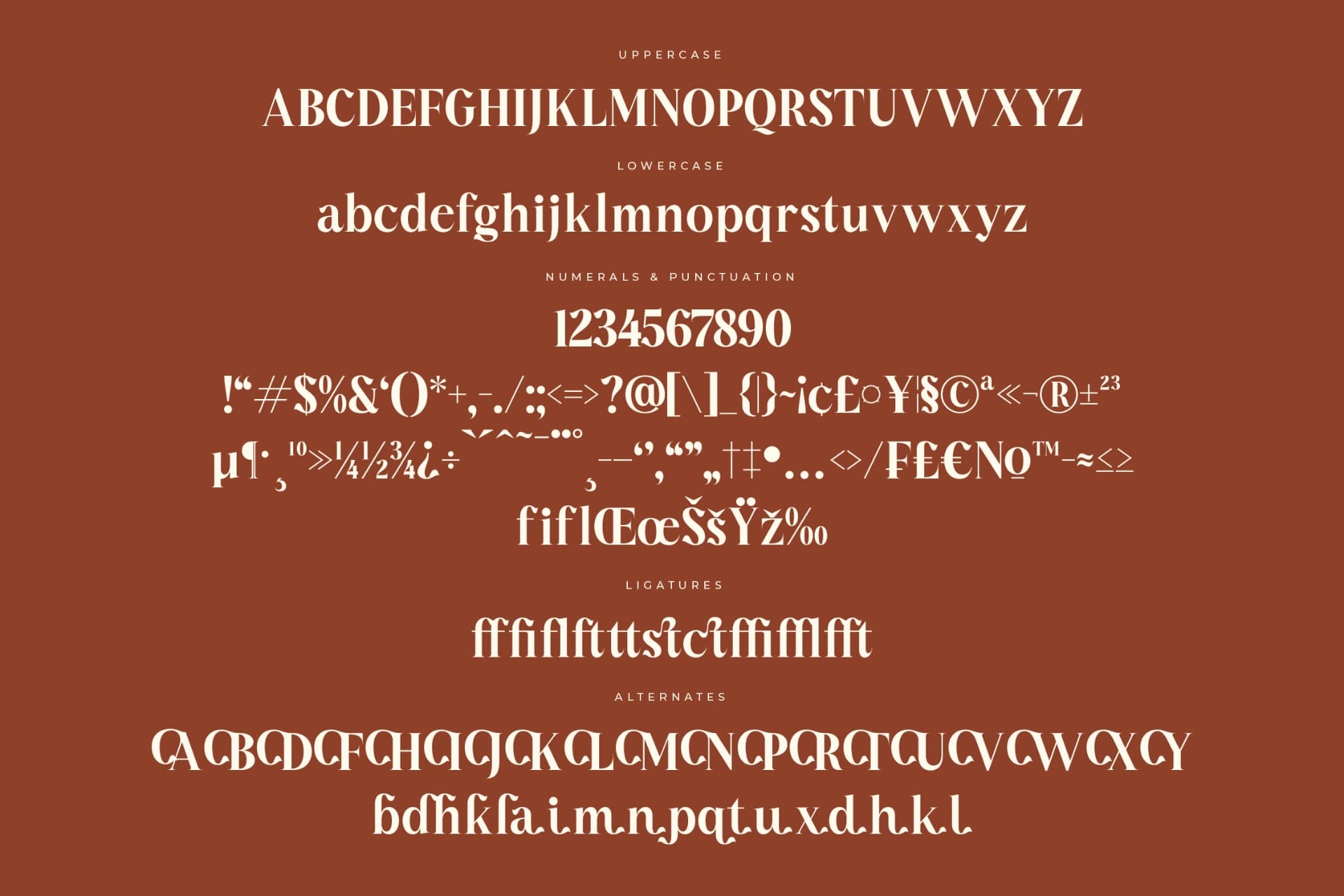 Preview 13 for Mocha Dahlia – Modern Serif Font