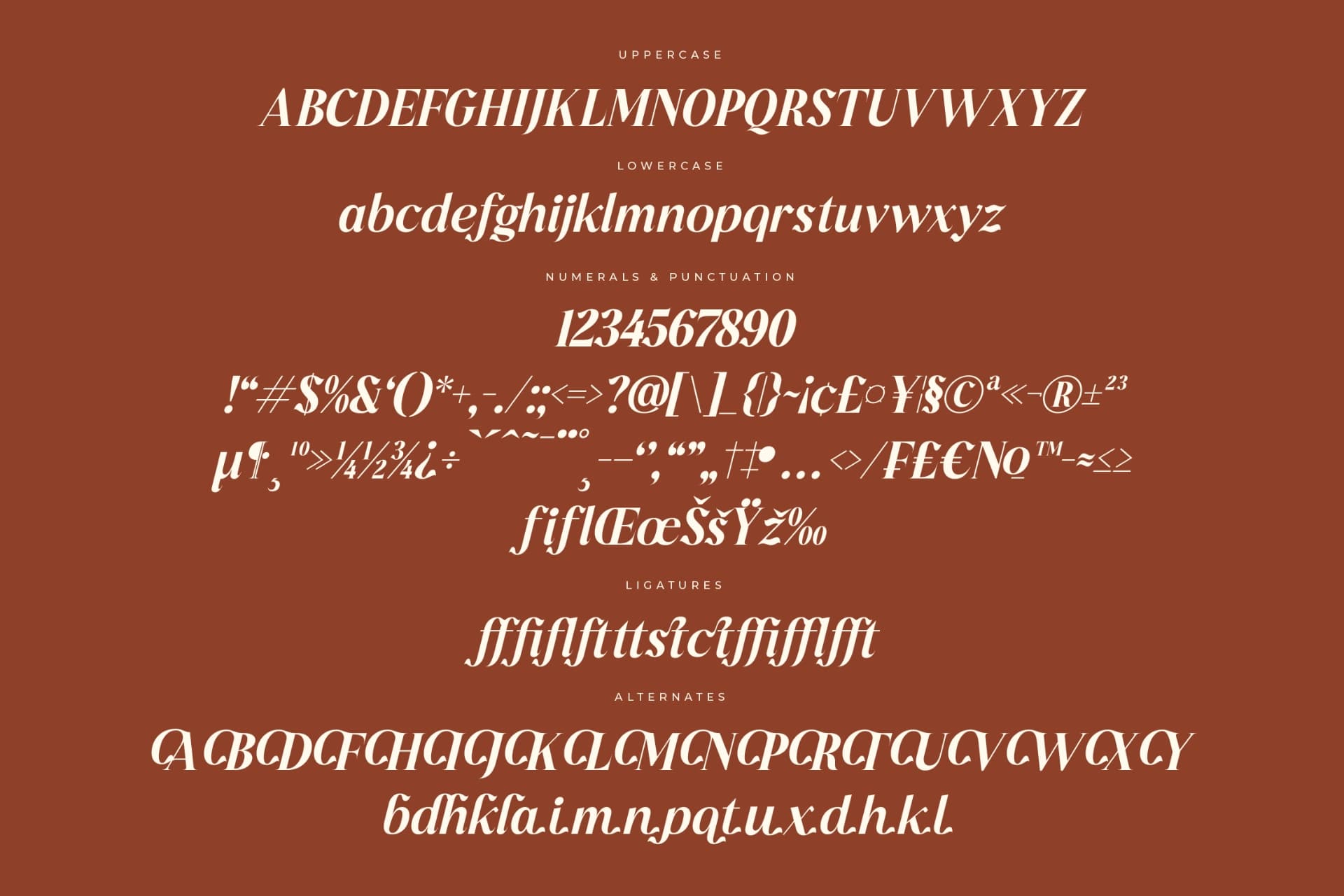 Preview 14 for Mocha Dahlia – Modern Serif Font