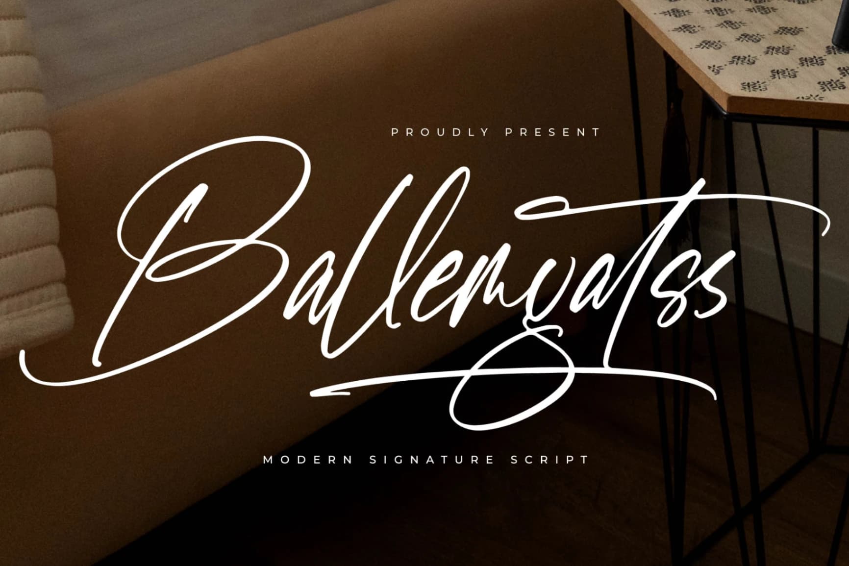 Preview of Ballemyatss – Modern Signature Script font
