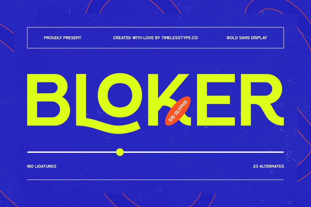 Bloker - Bold Sans Display Font font preview 1