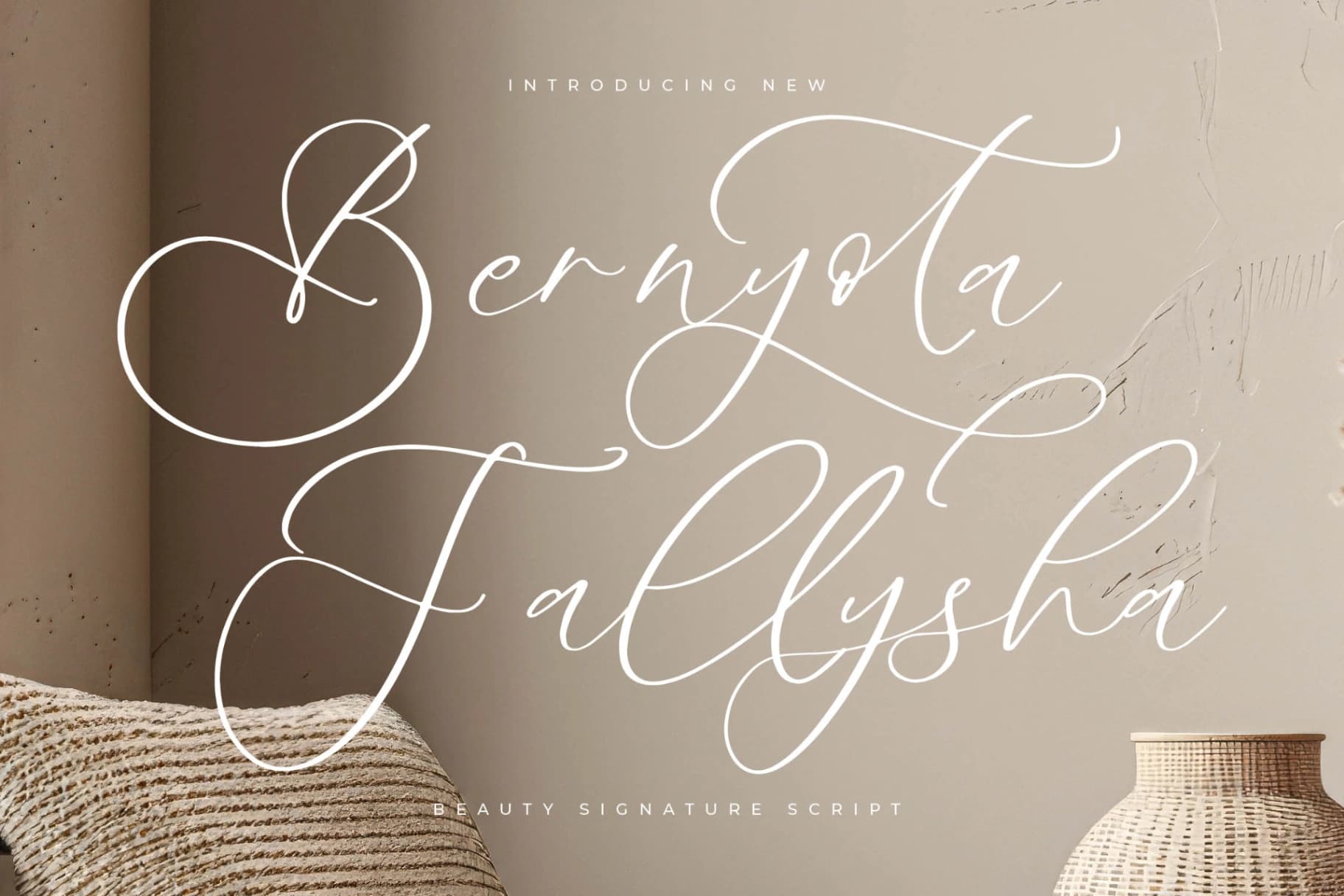 Preview of Bernyota Fallysha – Beauty Signature Script font