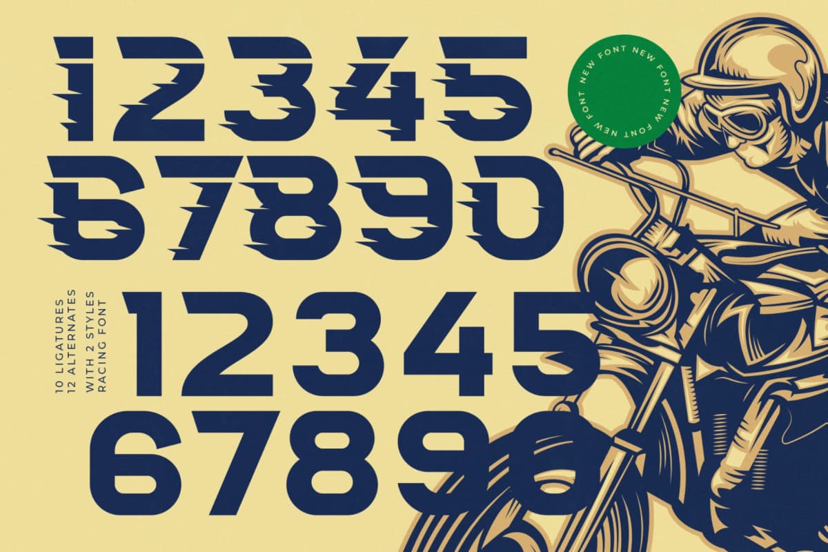 Grand Engine - Racing Display Font font preview 15