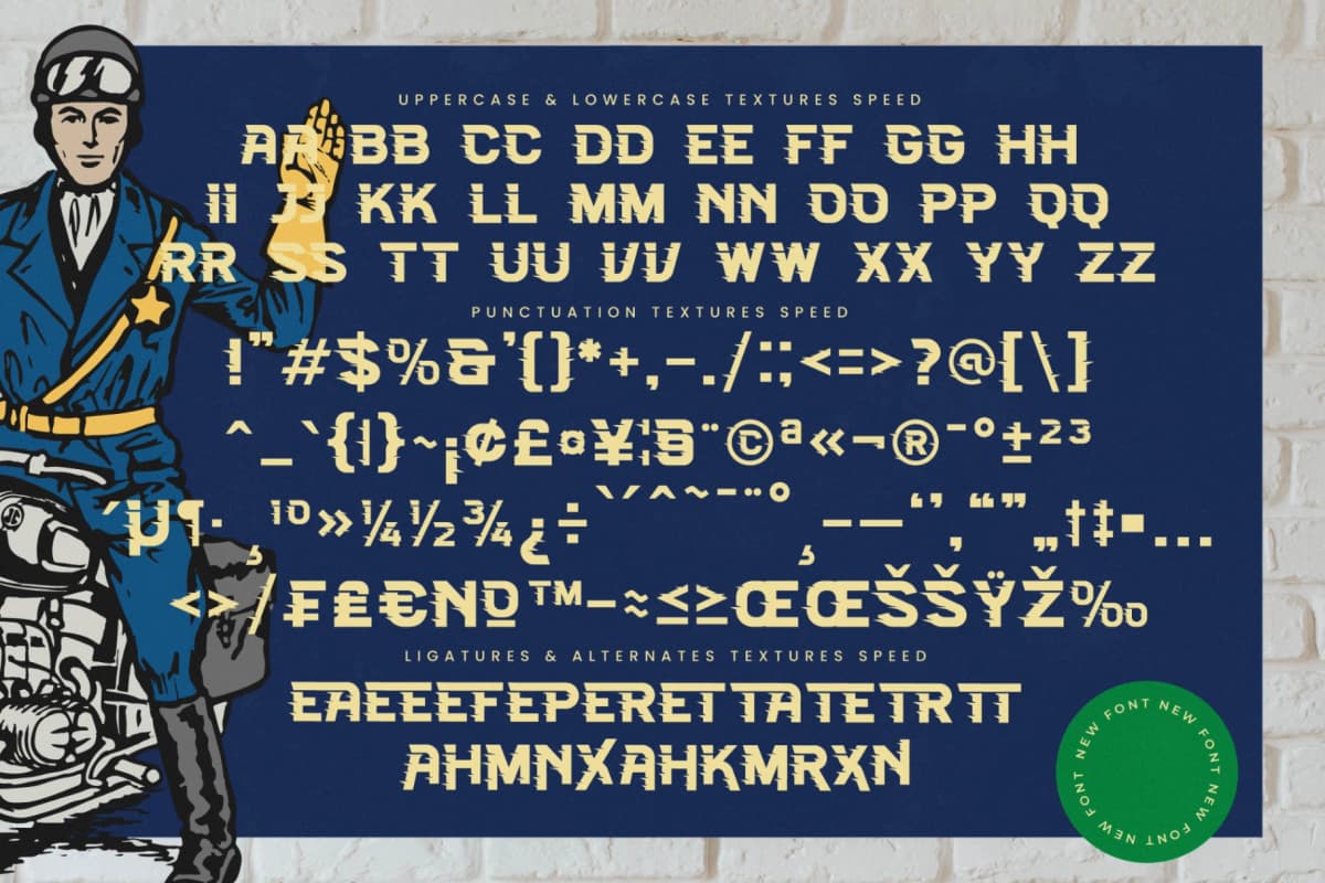 Grand Engine - Racing Display Font font preview 19