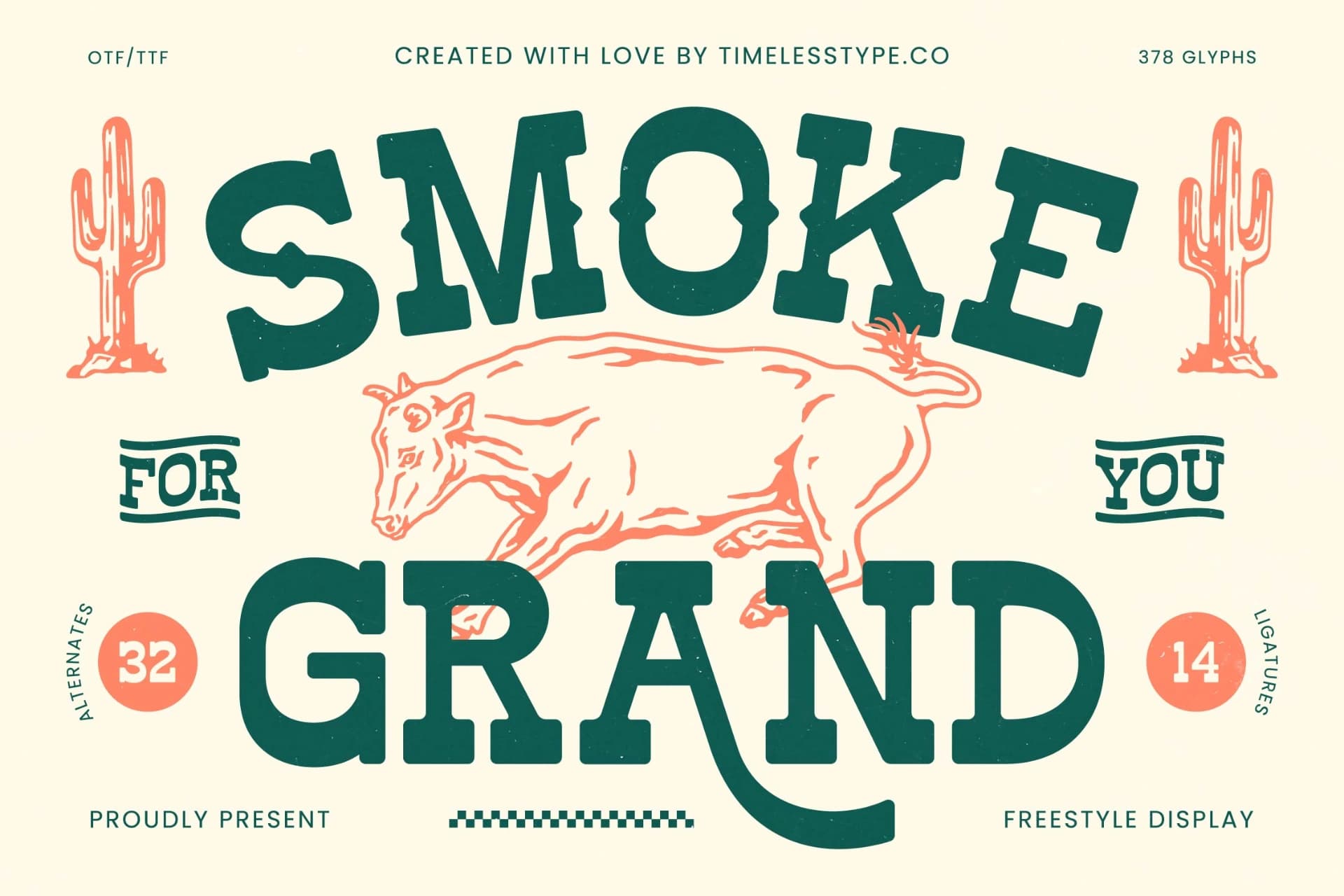 Preview of Smoke Grand - Freestyle Display Font font