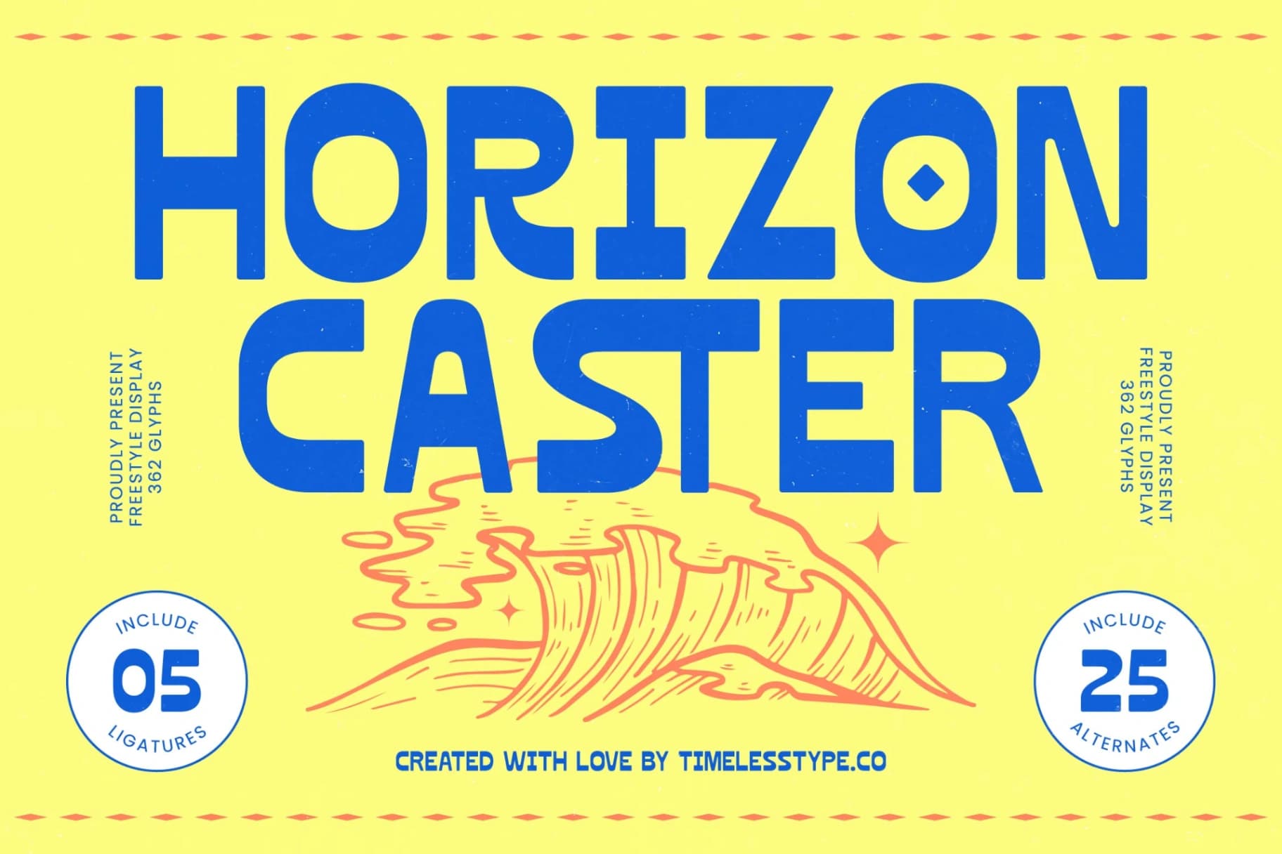 Preview of Horizon Caster - Freestyle Display Font font