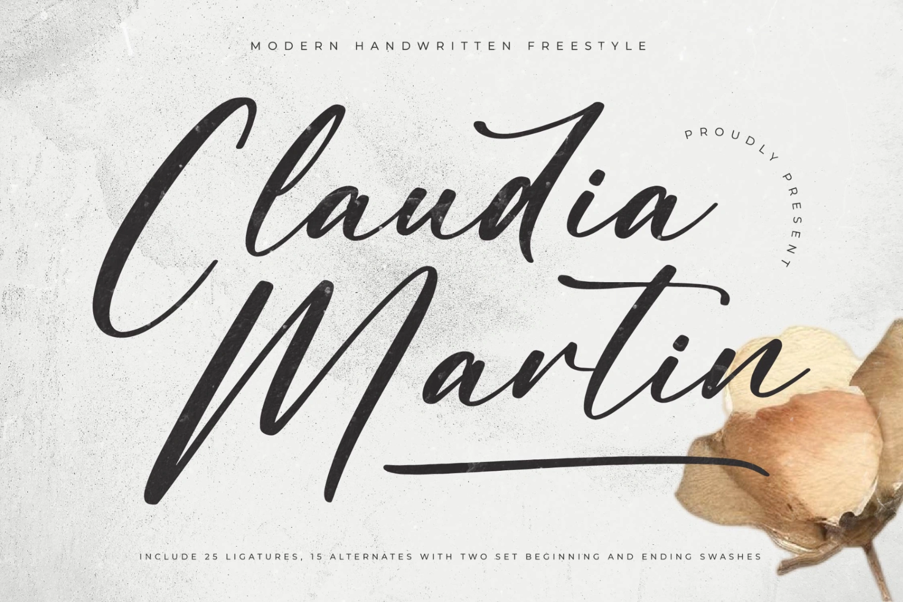 Preview of Claudia Martin – Modern Handwritten Freestyle font