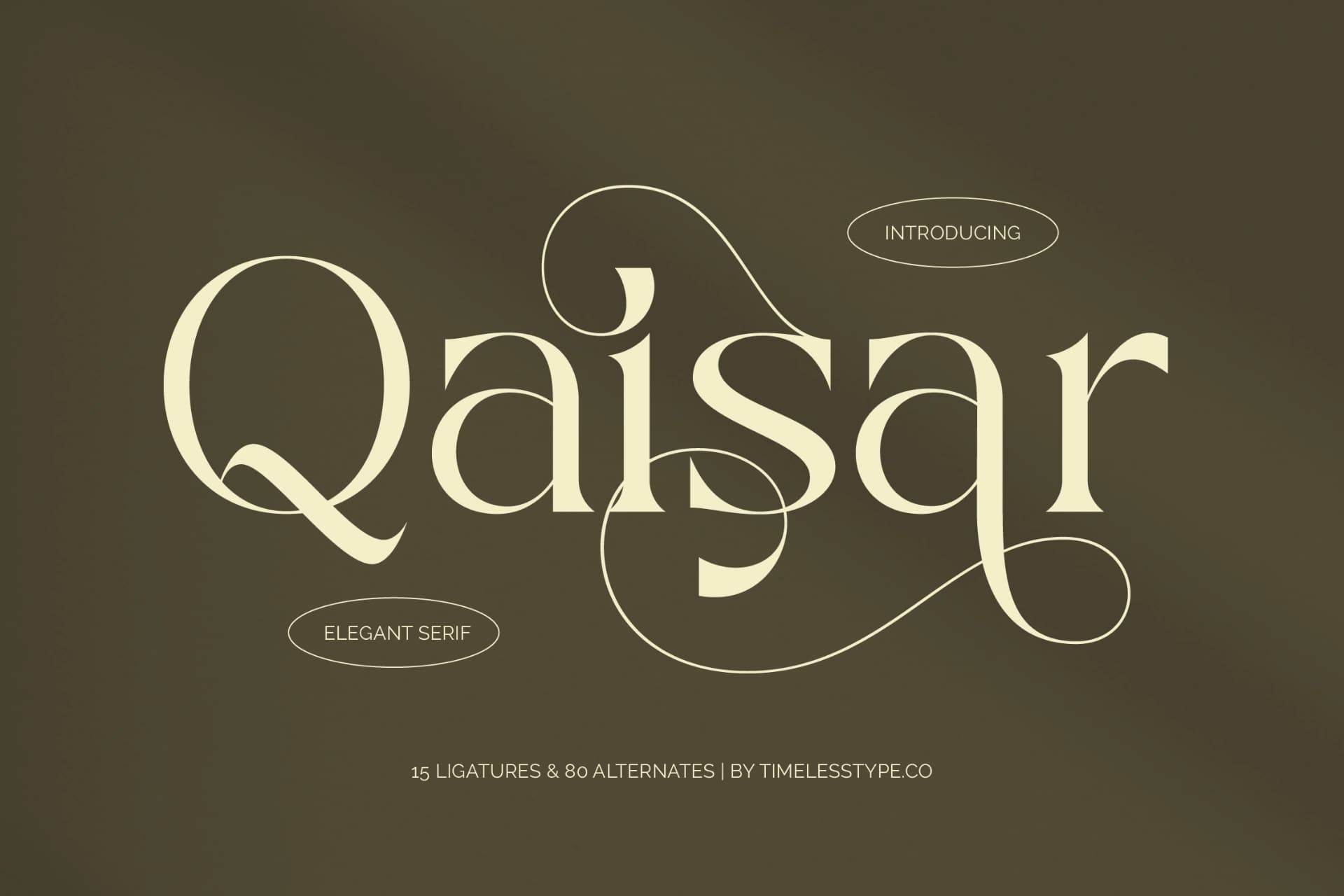 Preview of Qaisar - Elegant Serif Font font