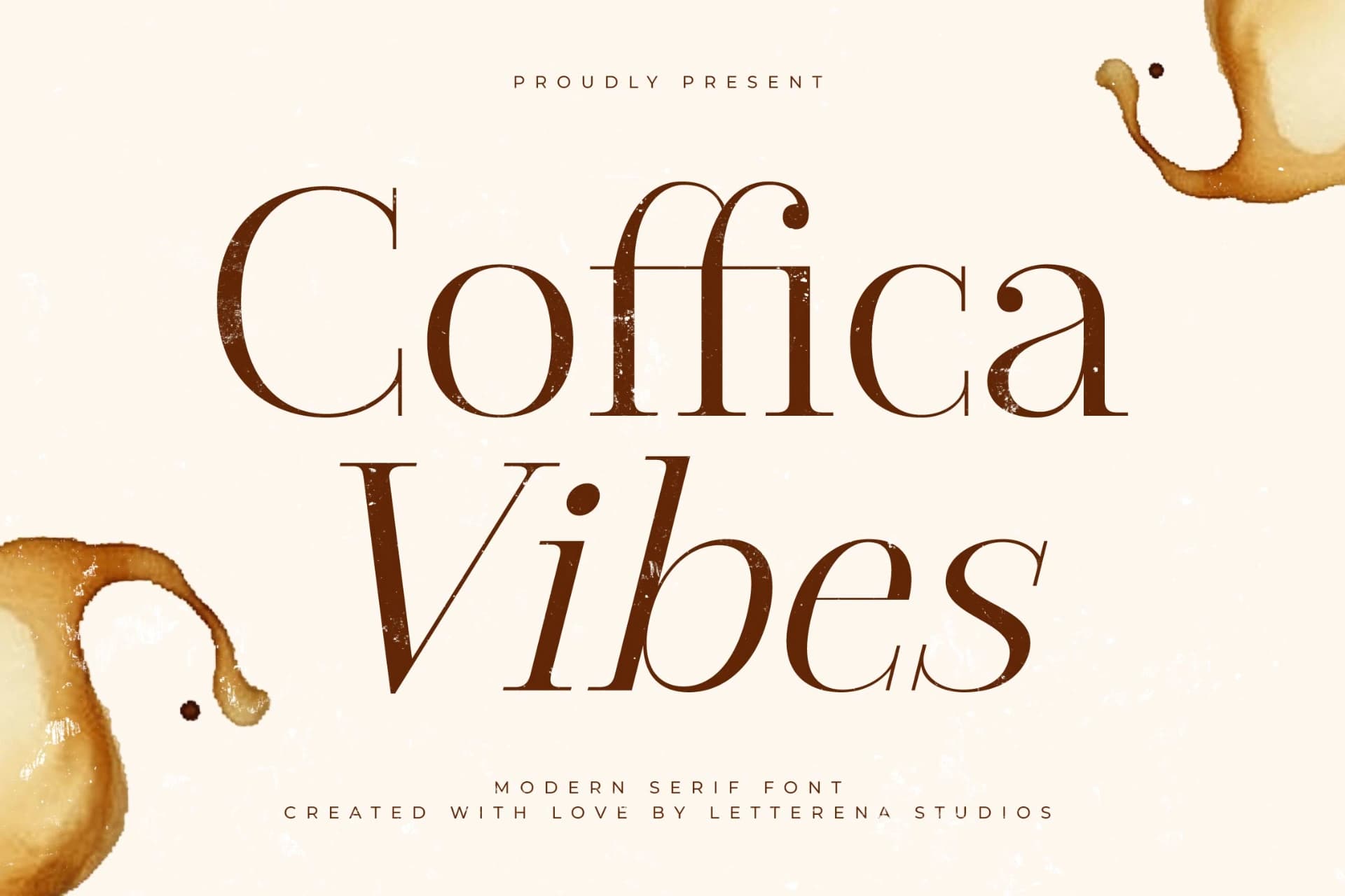 Preview of Coffica Vibes – Modern Serif Font font