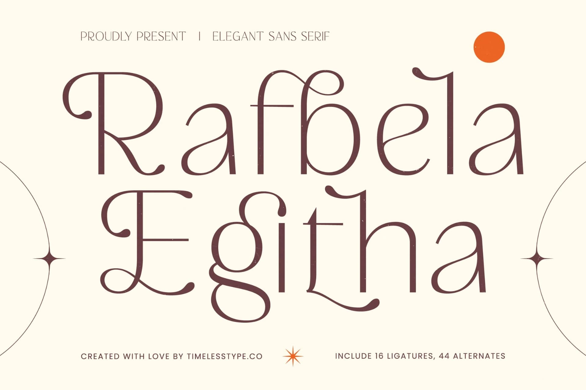 Preview of Rafbela Egitha - Elegant Sans Serif Display font