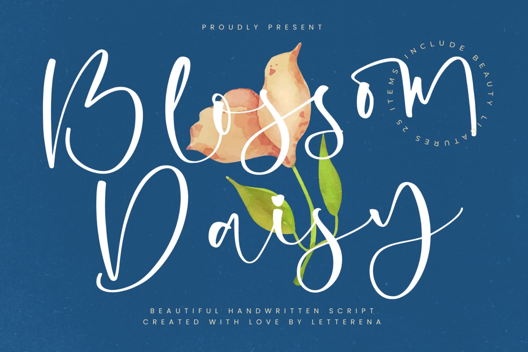 Preview of Blossom Daisy – Beautiful Handwritten Script font