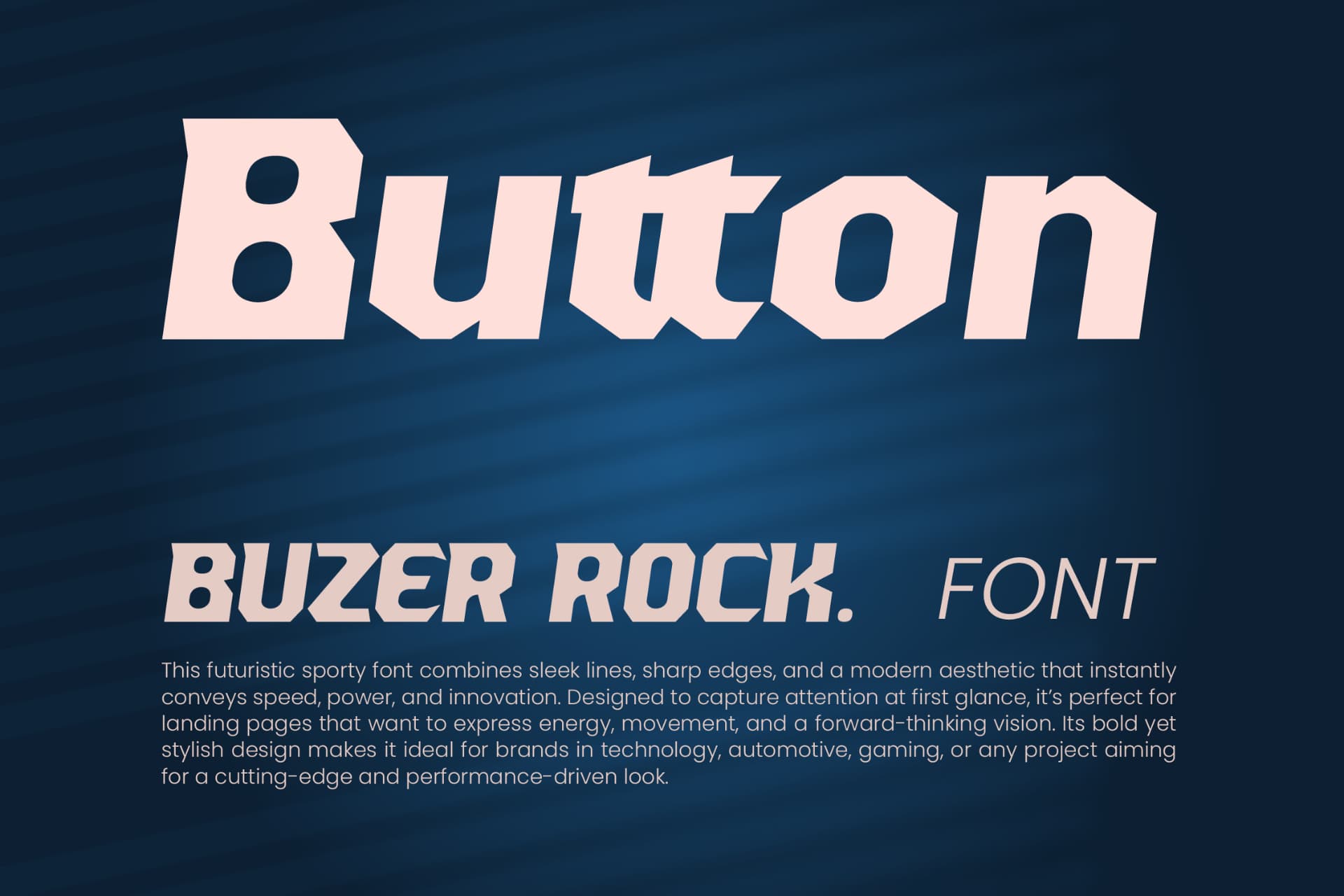 Preview 3 for Buzer Rock - Futuristic Sporty Font