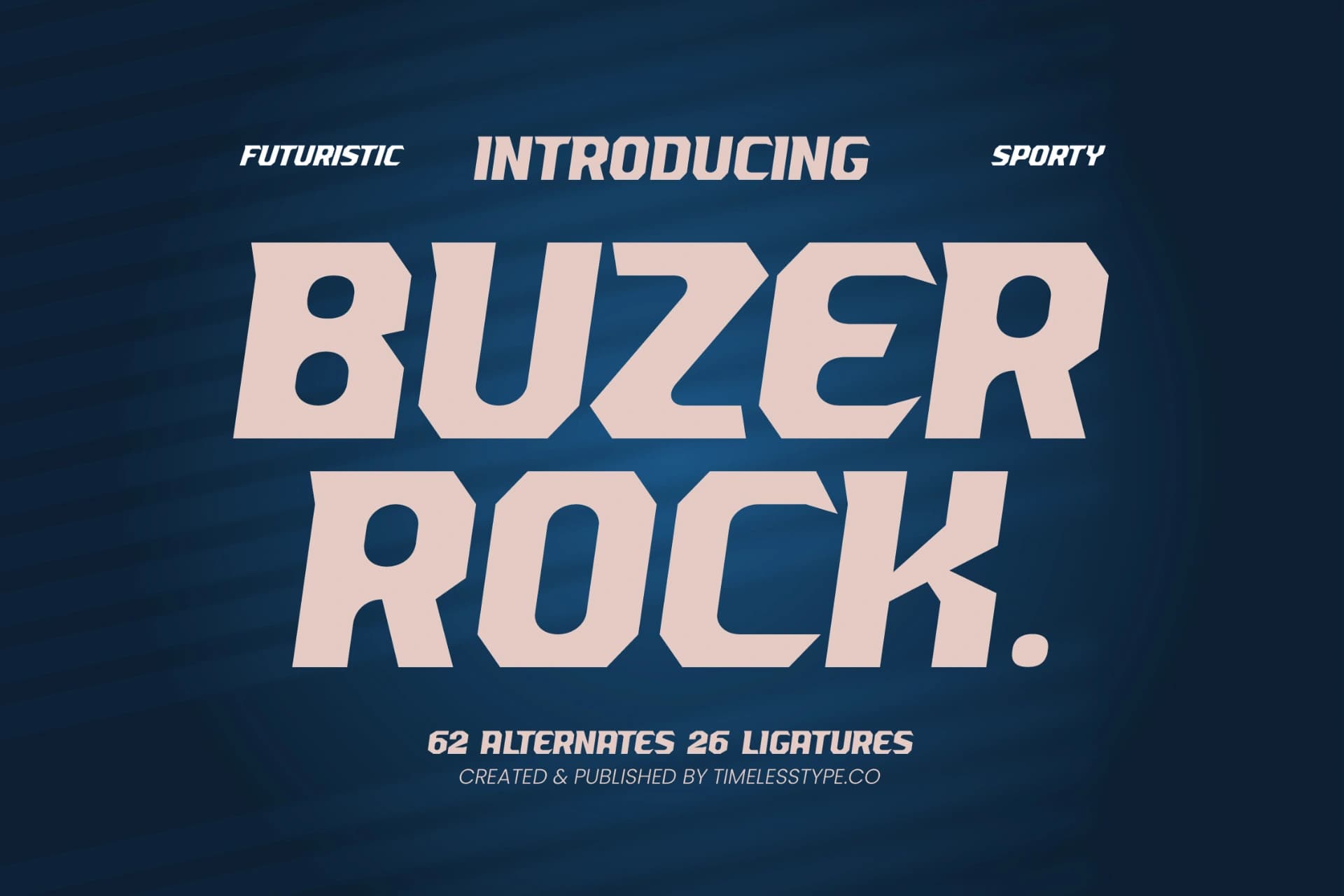 Preview of Buzer Rock - Futuristic Sporty Font font