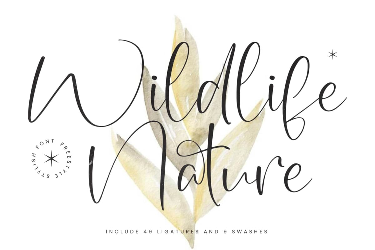 Preview of Wildlife Nature – Freestyle Stylish Font font