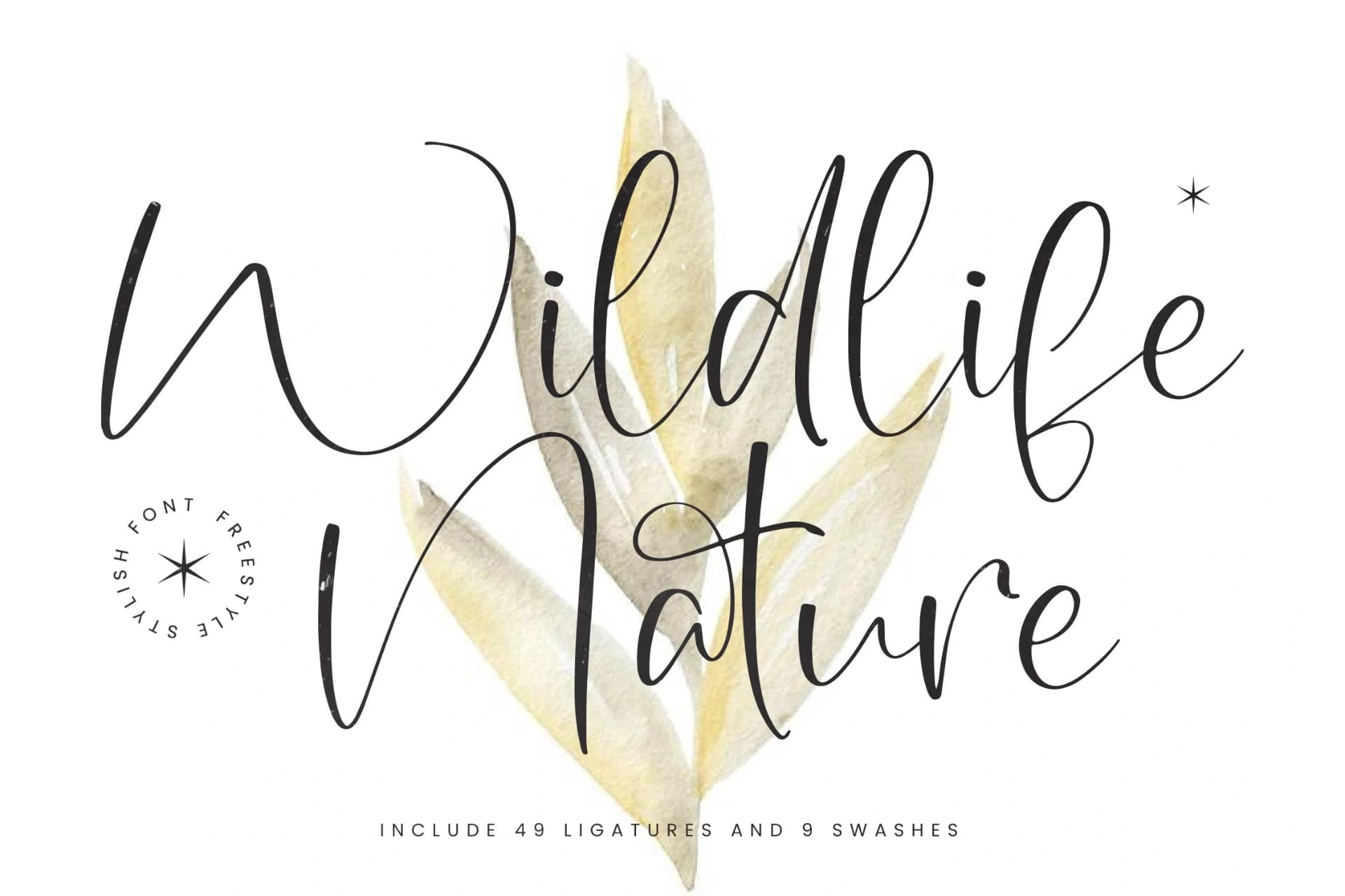 Preview of Wildlife Nature – Freestyle Stylish Font font