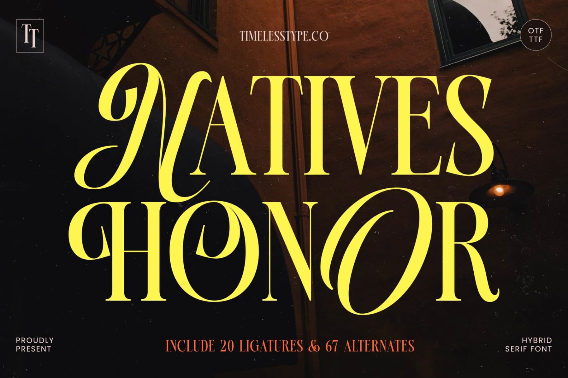 Preview of Natives Honor - Hybrid Serif Font font