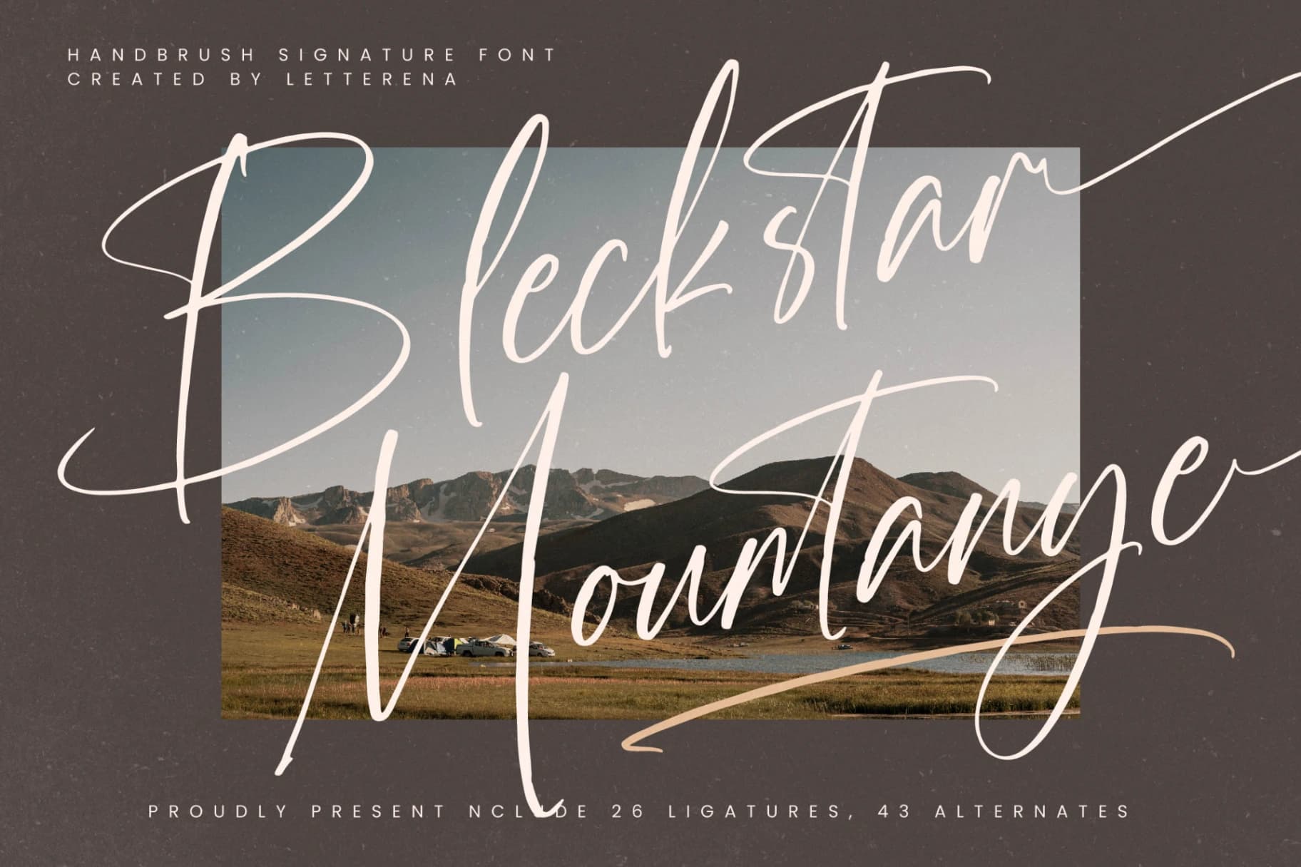 Preview of Bleckstar Mountanye – Handbrush Signature Font font
