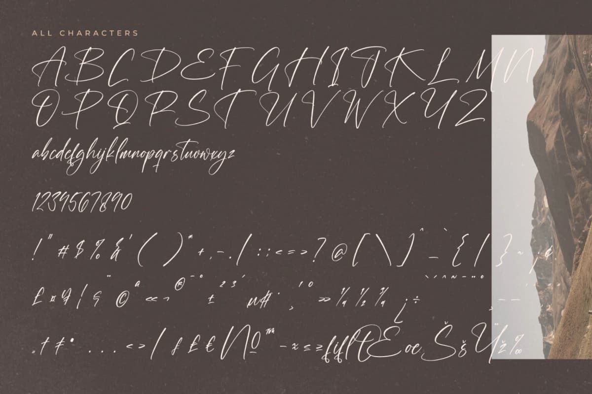 Bleckstar Mountanye – Handbrush Signature Font font preview 13