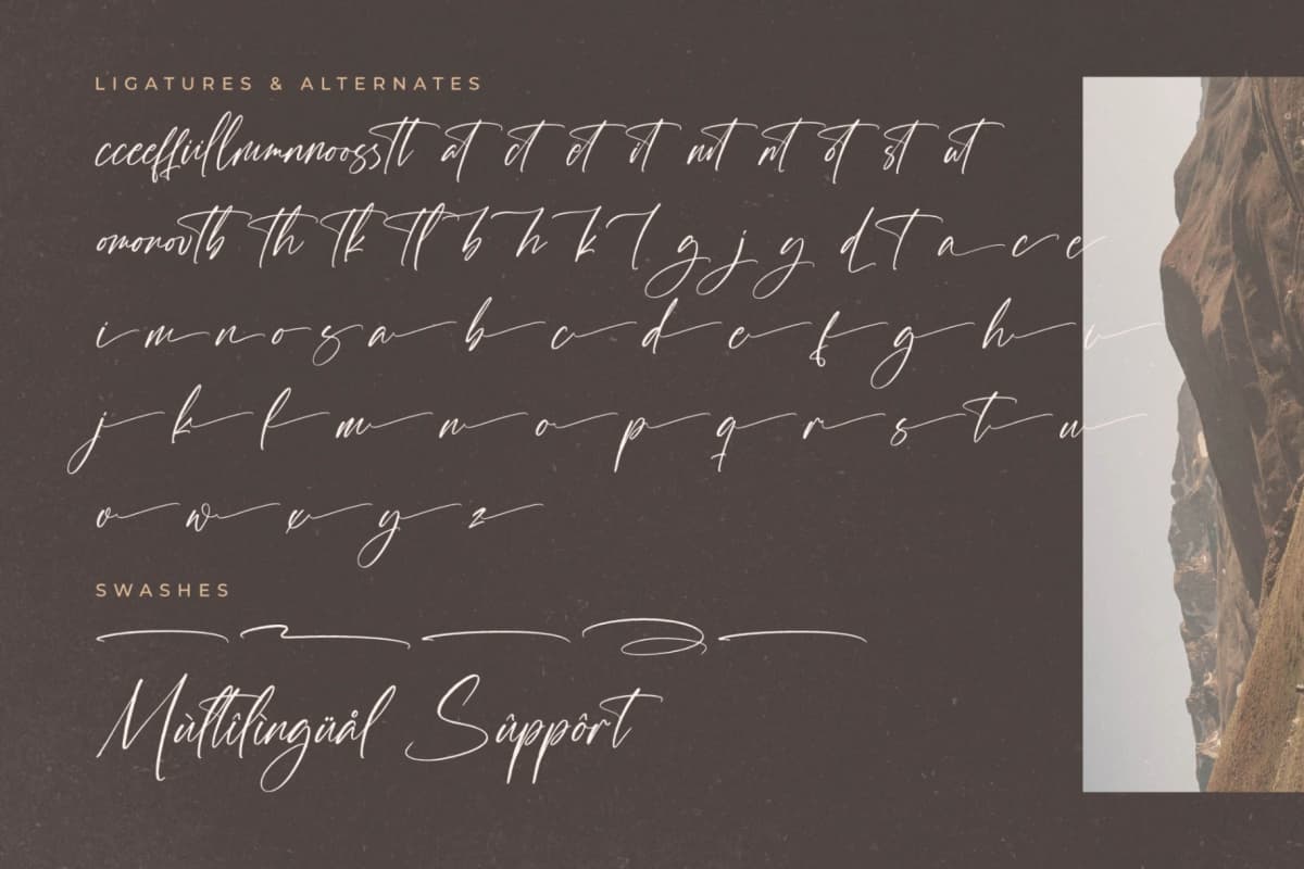 Bleckstar Mountanye – Handbrush Signature Font font preview 14