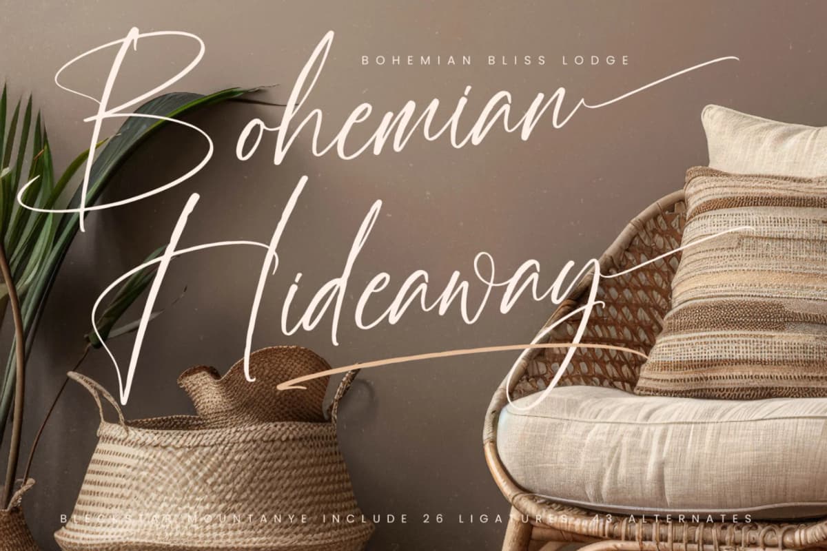 Bleckstar Mountanye – Handbrush Signature Font font preview 12