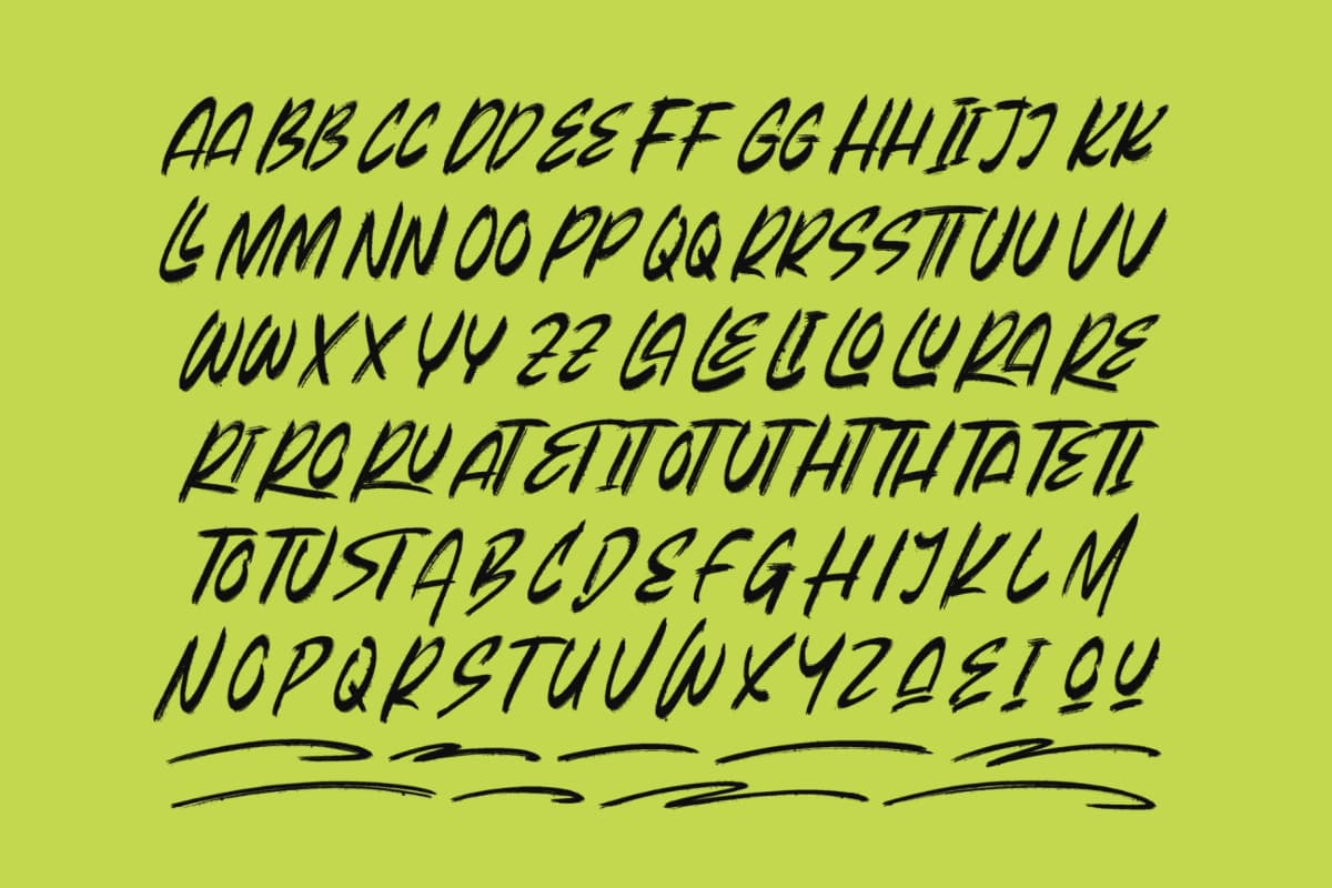 Beasty Strength - Display Brush Font font preview 14
