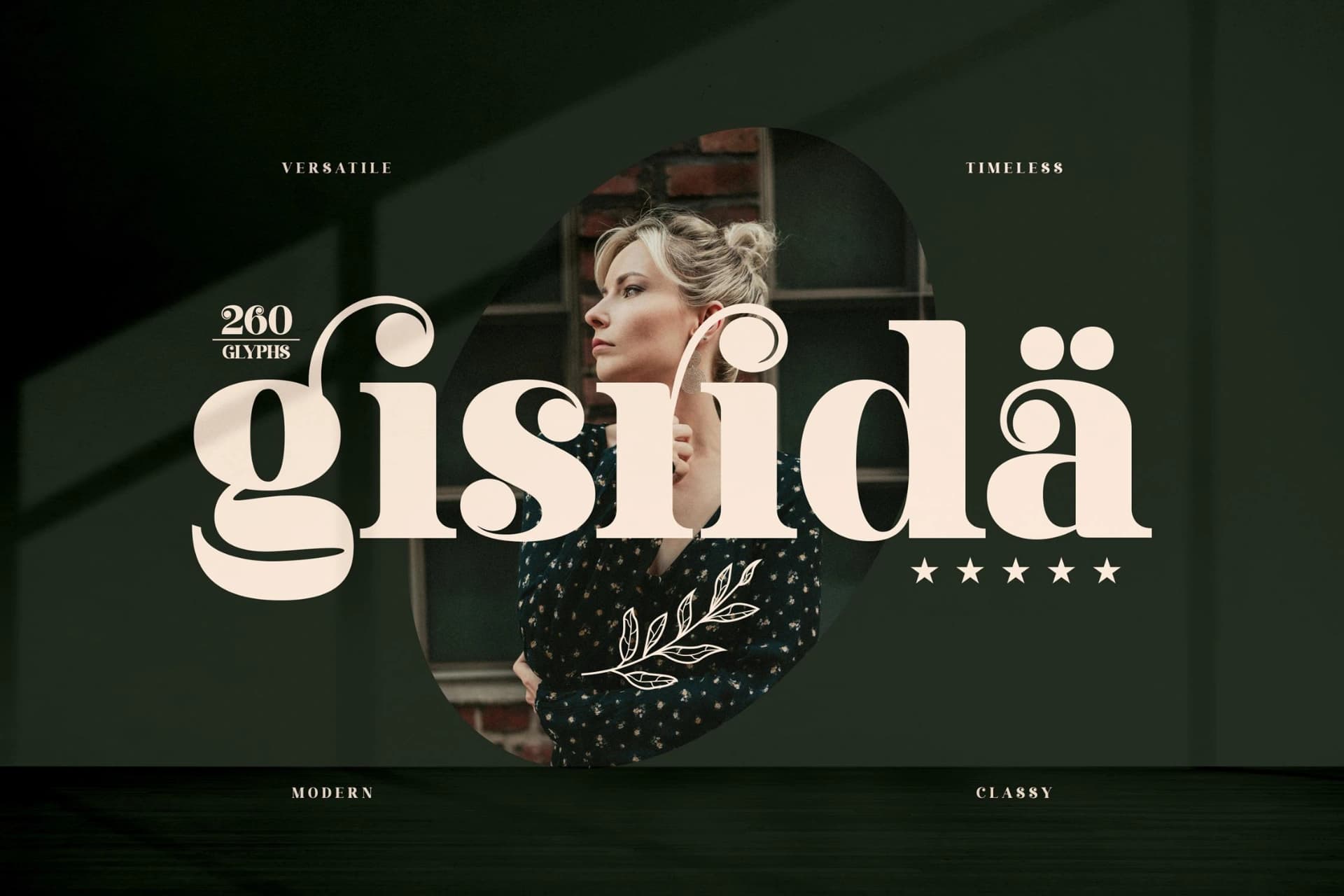 Preview of Gisrida - Modern Serif Font font