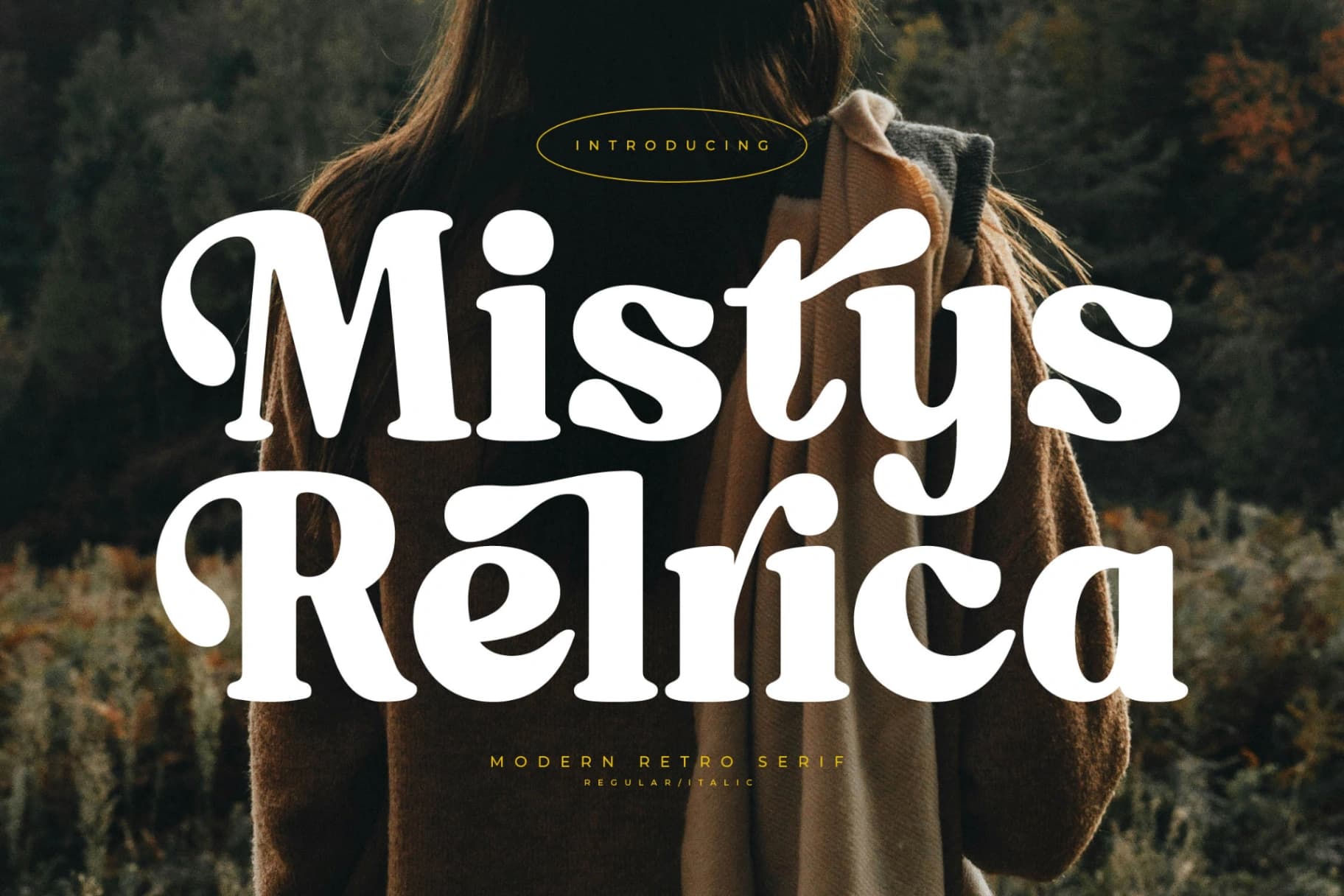 Preview of Mistys Relrica – Modern Retro Serif font
