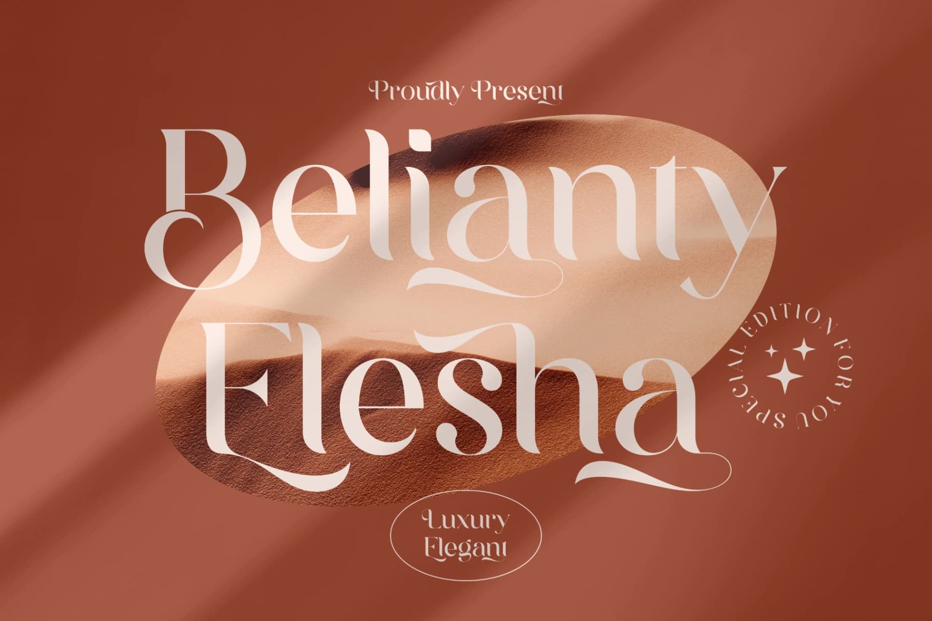 Preview of Belianty Elesha - Modern Serif Font font