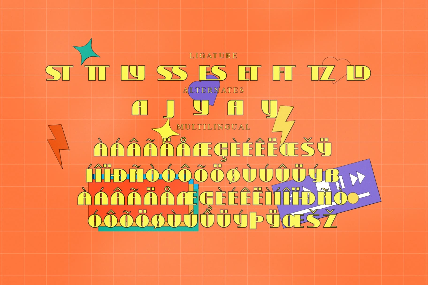 Preview 14 for Gerald - Display and Retro Style Font