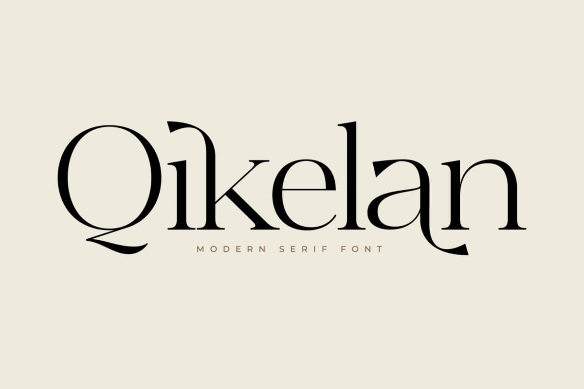 Preview of Qikelan – Modern Serif Font font