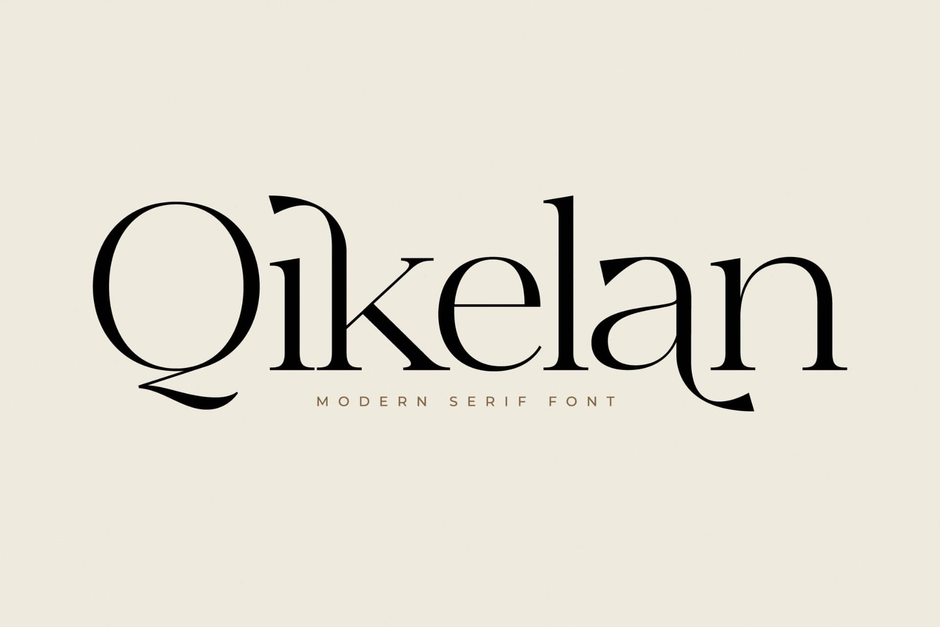 Preview of Qikelan – Modern Serif Font font