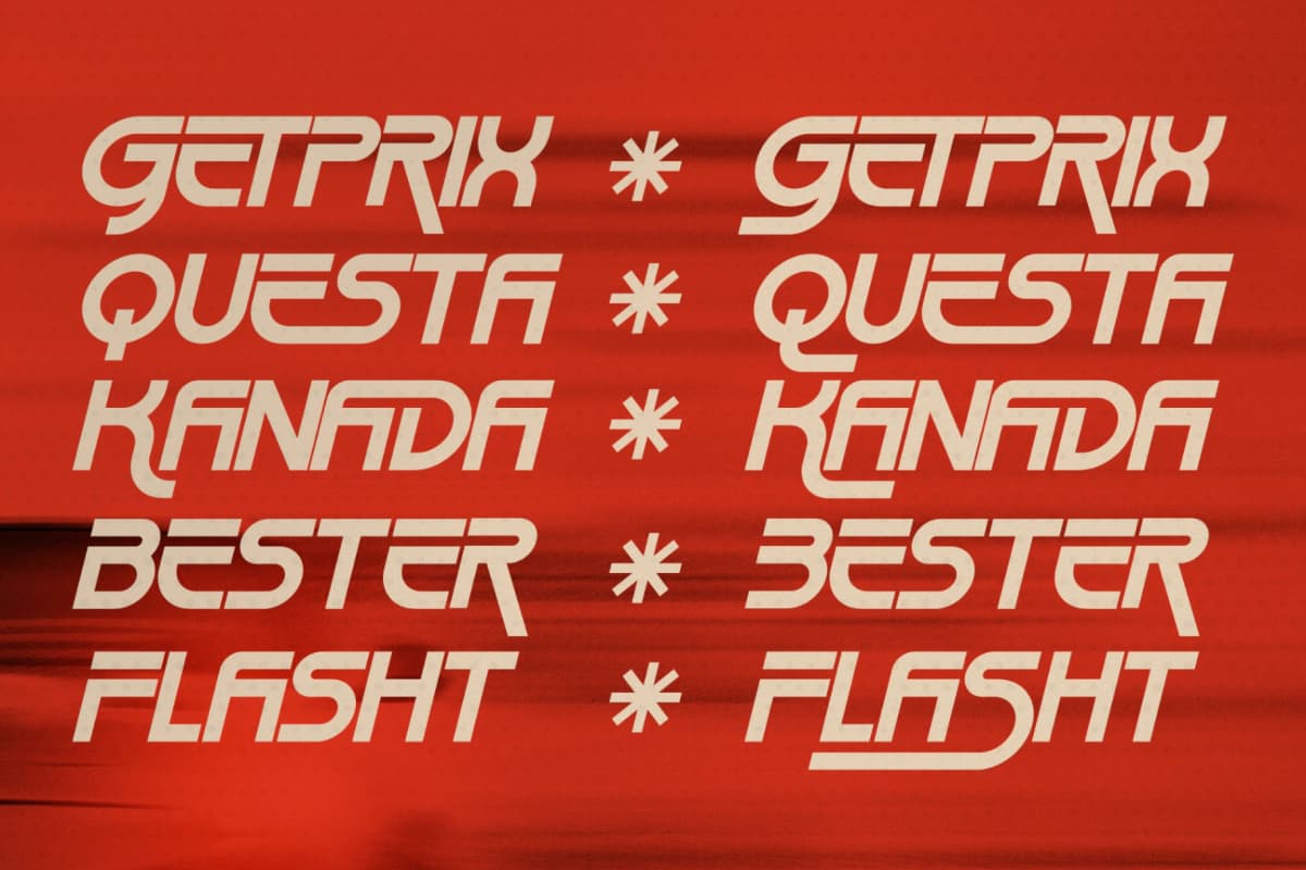 Rush Turbo - Display Font font preview 7