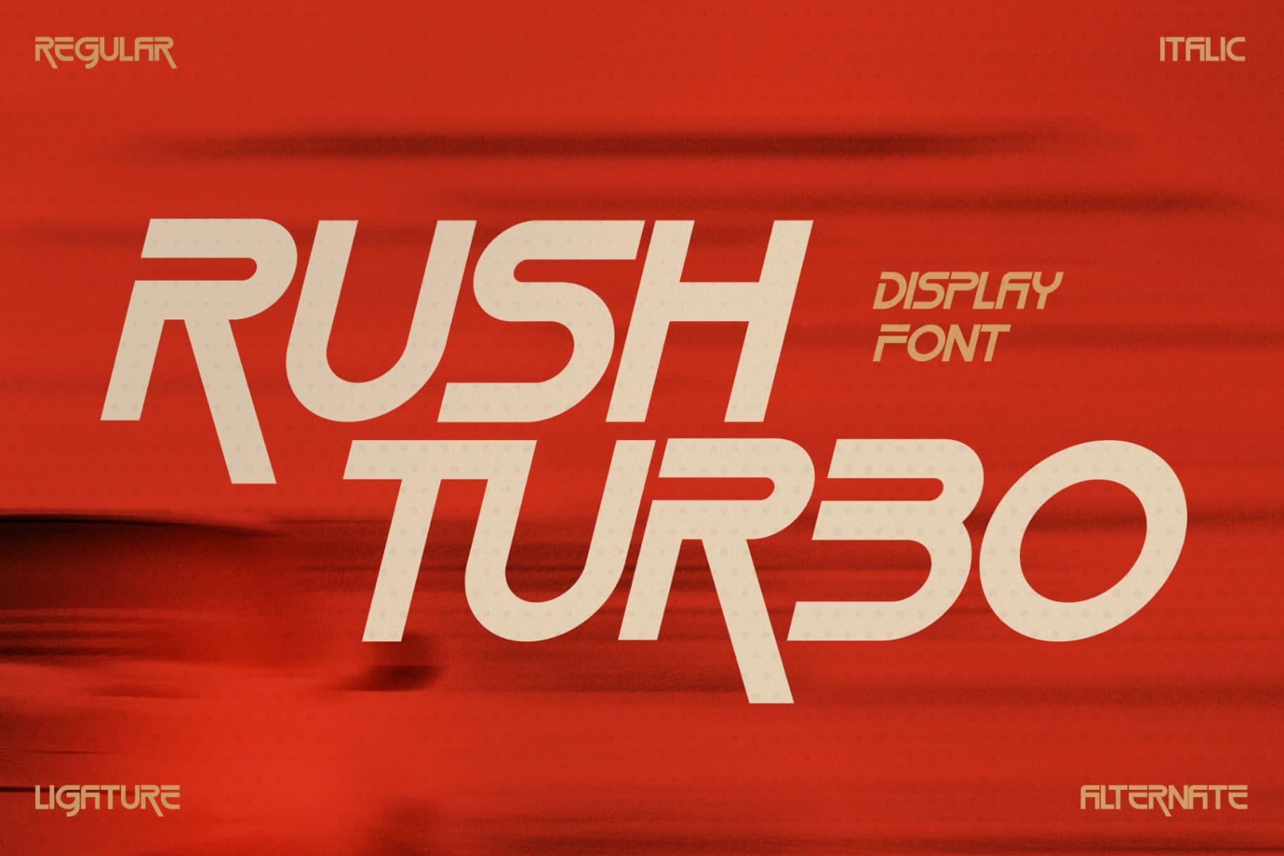 Preview of Rush Turbo - Display Font font
