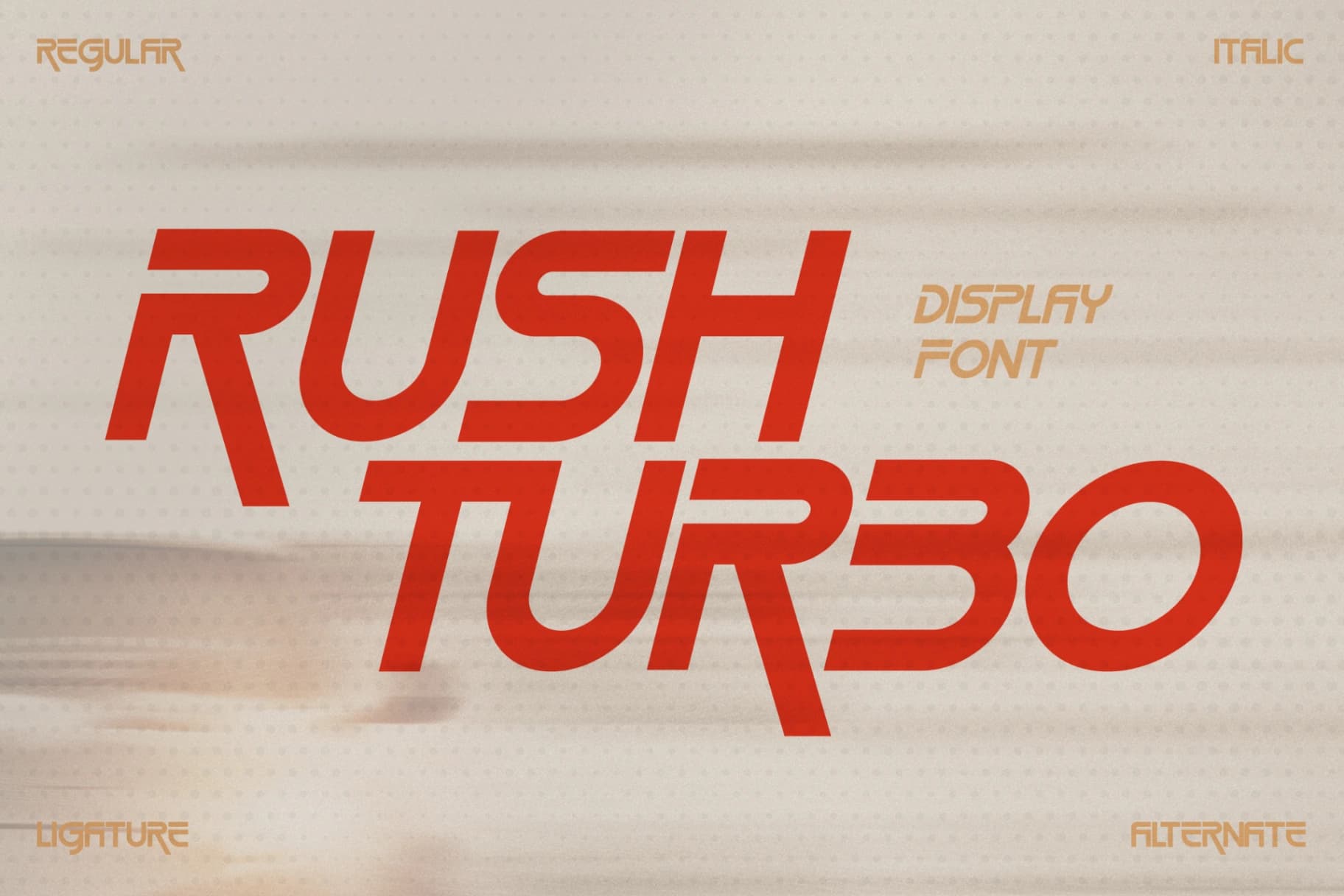 Preview 10 for Rush Turbo - Display Font