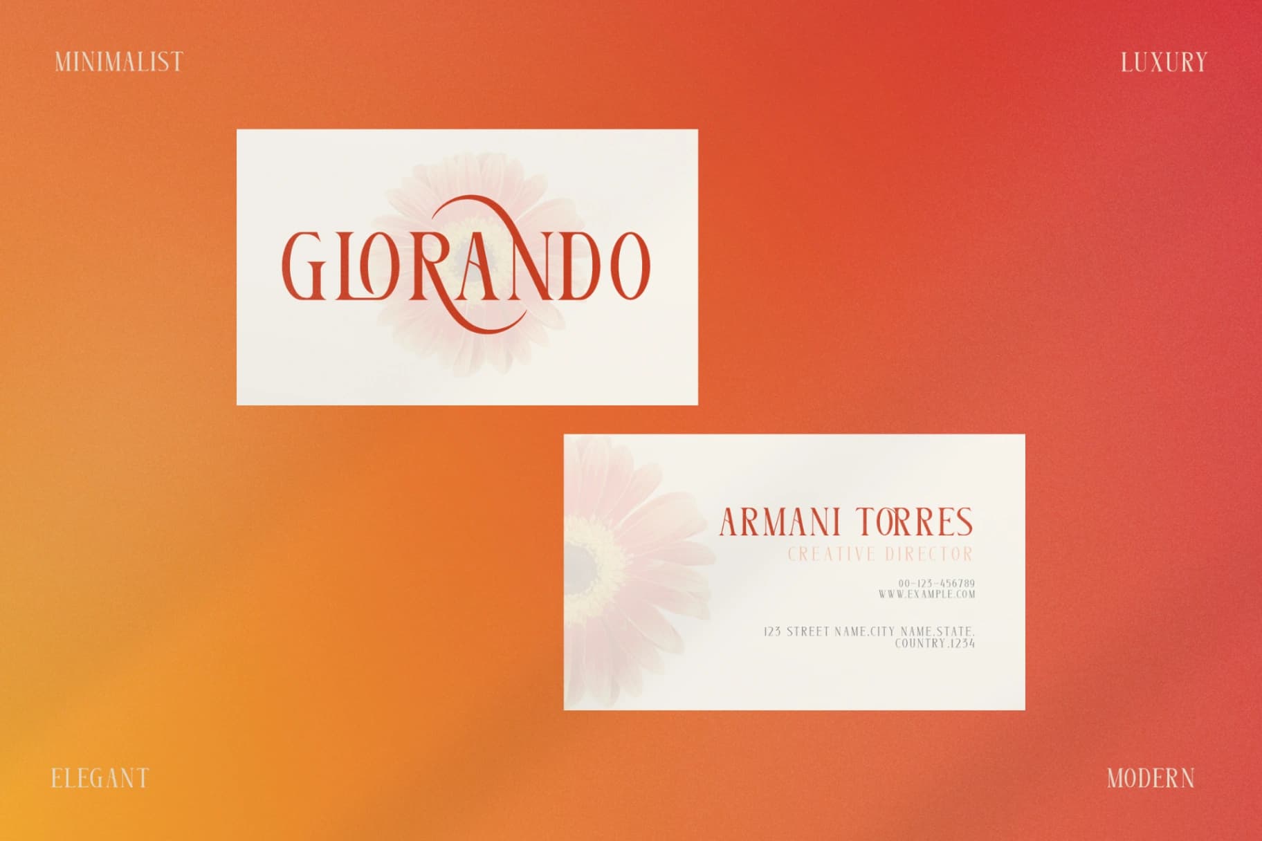 Preview 6 for Glorando - Modern Serif Font Display