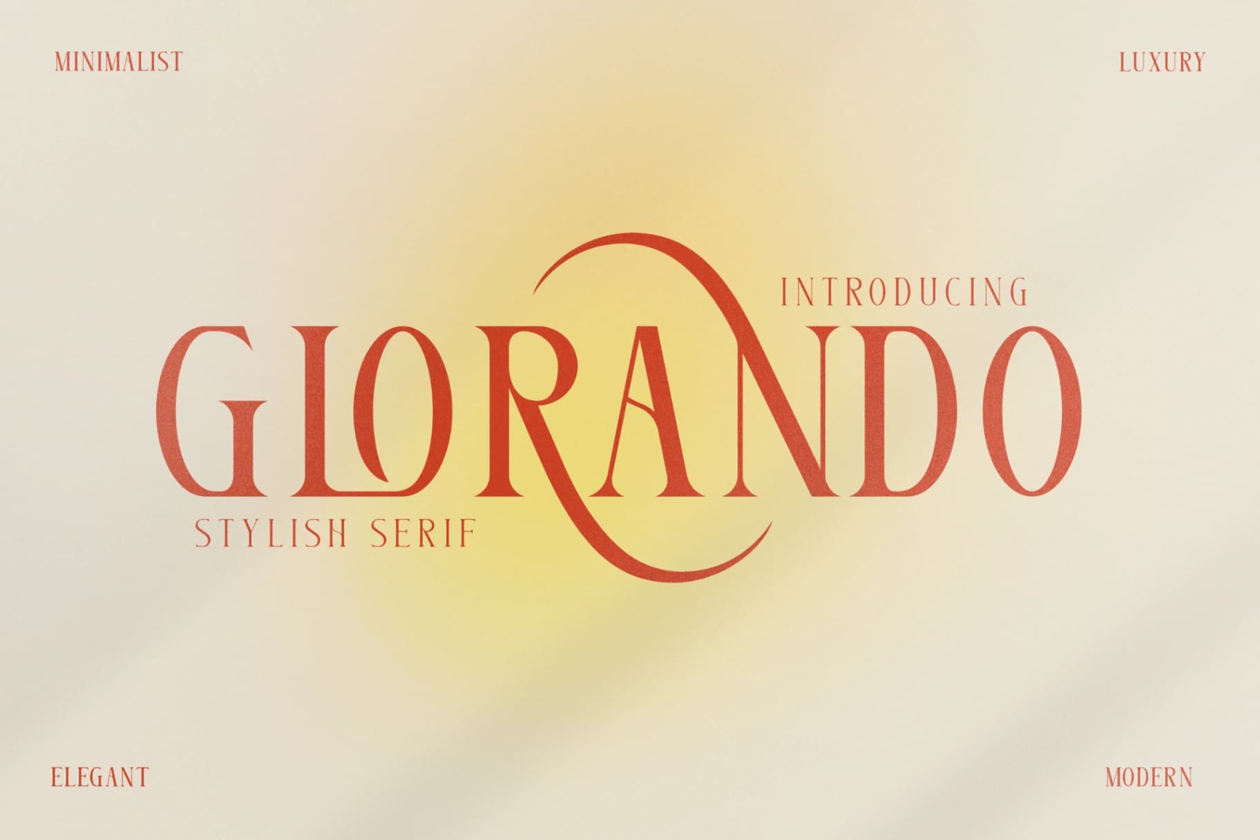 Preview of Glorando - Modern Serif Font Display font