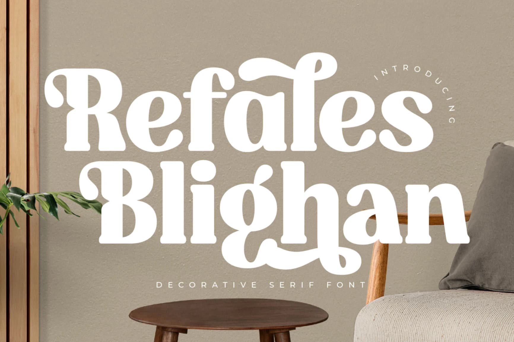 Preview of Refales Blighan – Decorative Serif Font font