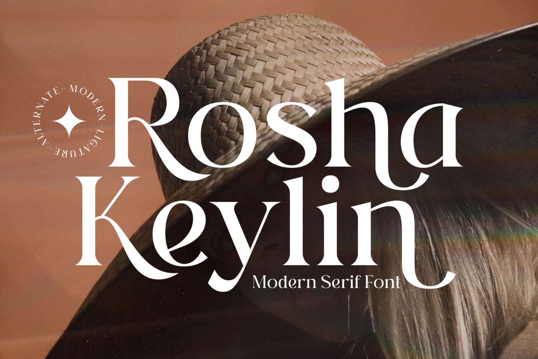 Preview of Rosha Keylin - Modern Serif Font font