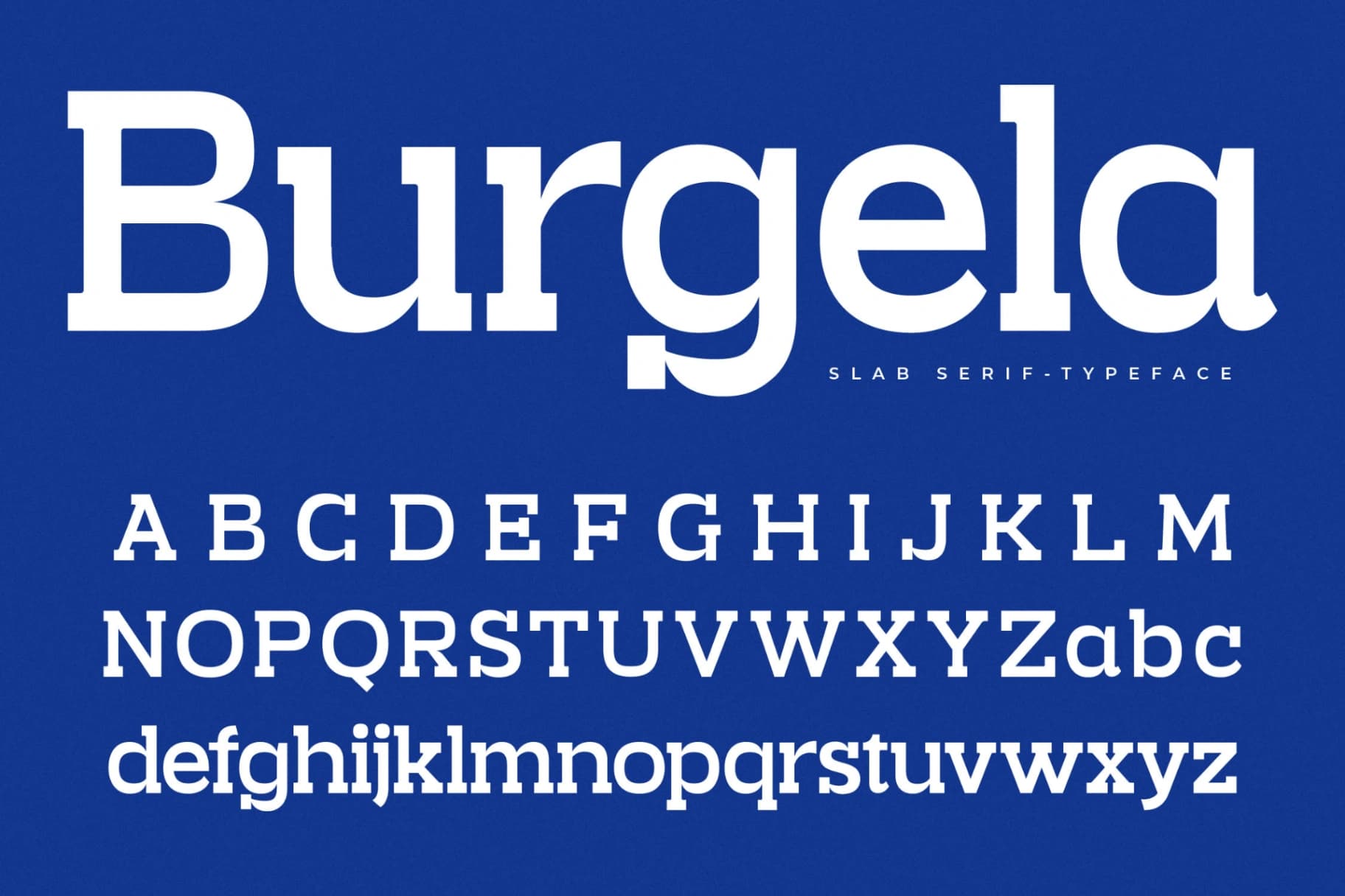 Preview of Burgela – Slab Serif Typeface font
