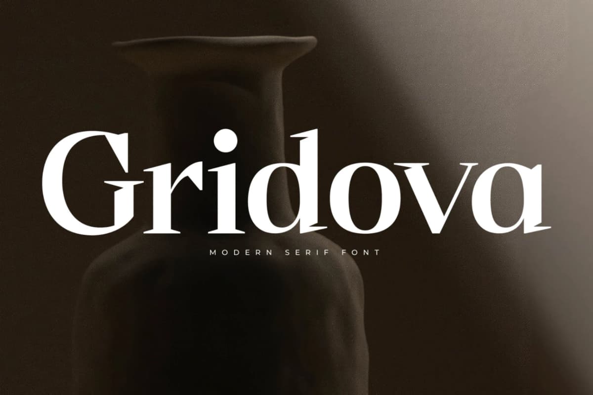 Preview of Gridova – Modern Serif Font font