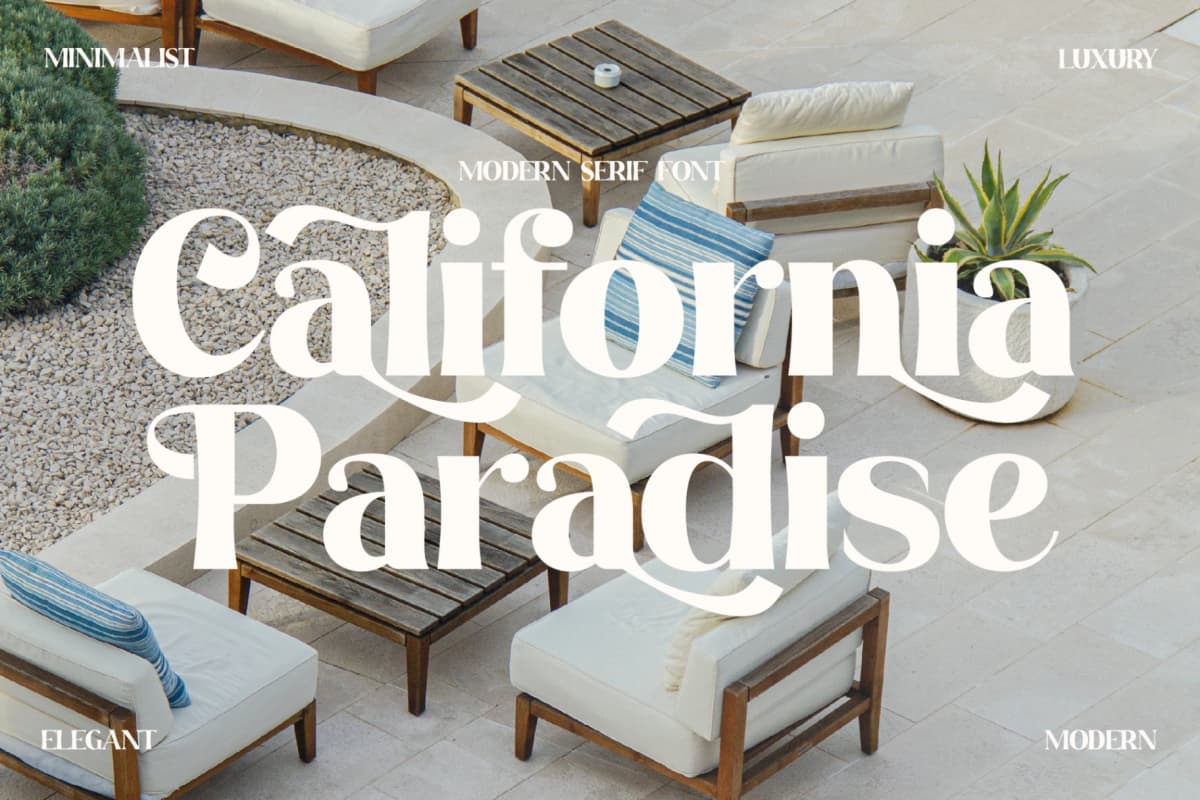 Preview 2 for California Paradise - Modern Serif Font