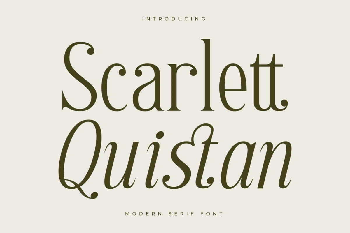 Preview of Scarlett Quistan - Modern Serif Font font