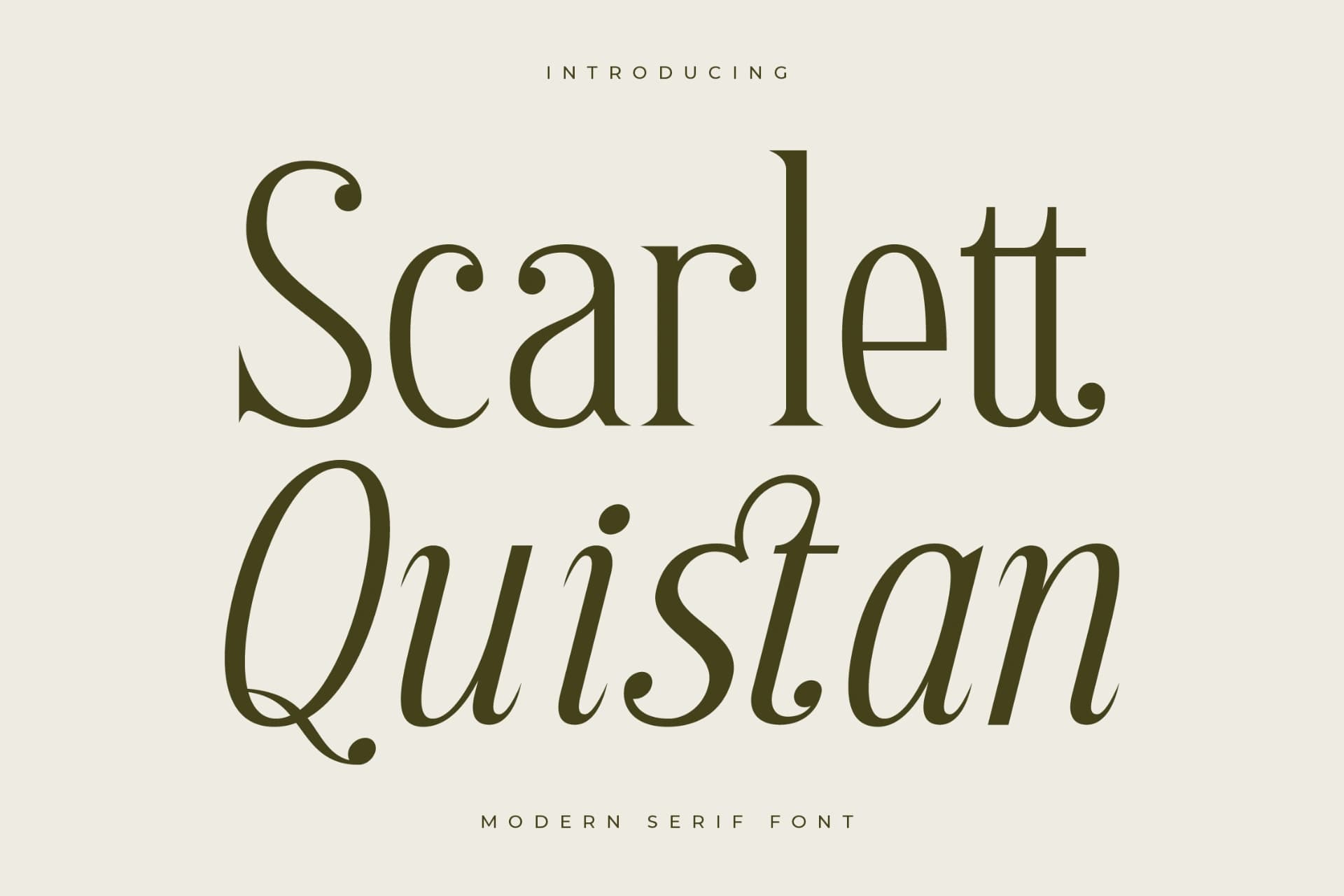 Preview of Scarlett Quistan - Modern Serif Font font